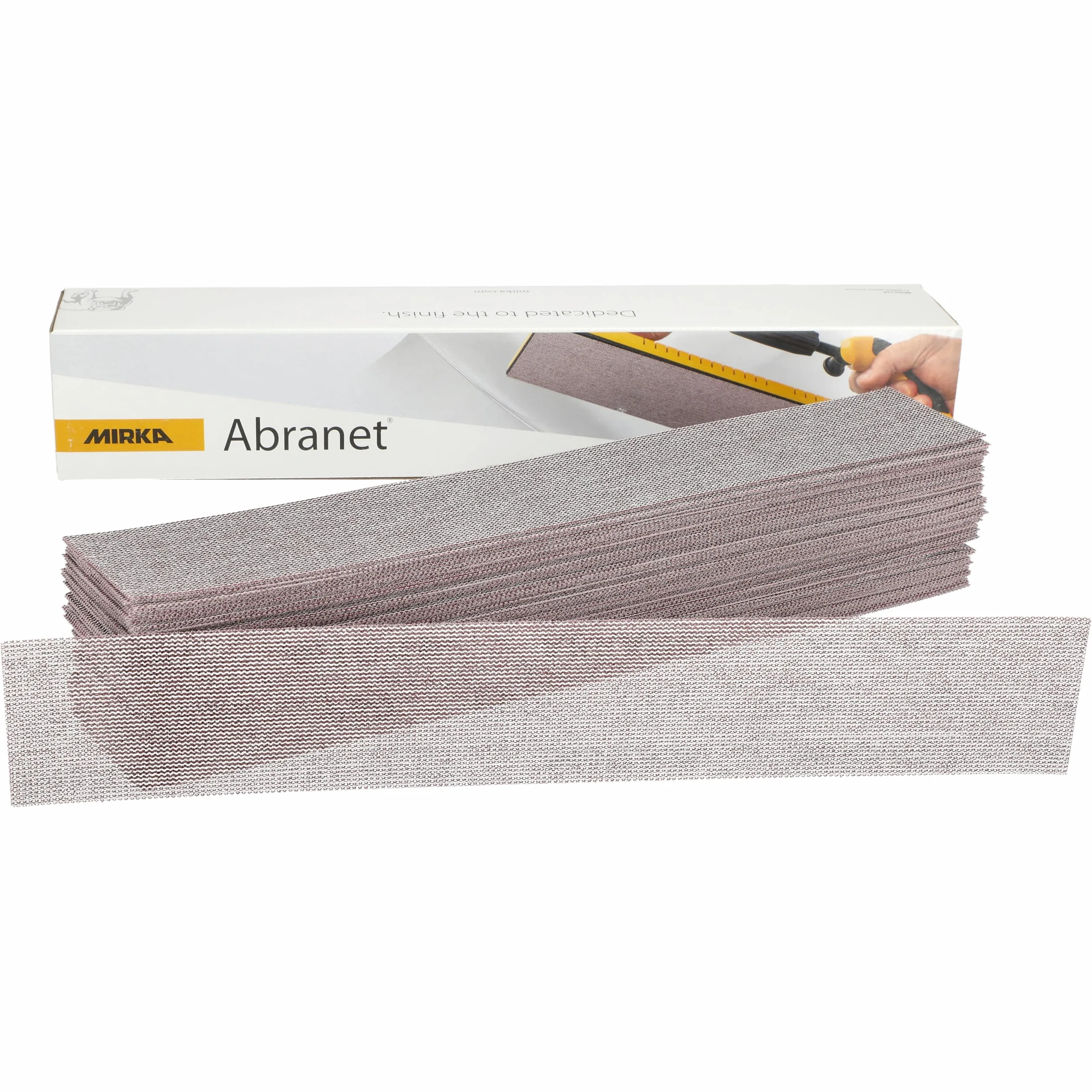 Mirka Abranet tiras de lijado de malla 70x198 mm cierre adhesivo/grano P80 / 50 uds/para lijar madera, masilla, barniz, plástico / 5415105080