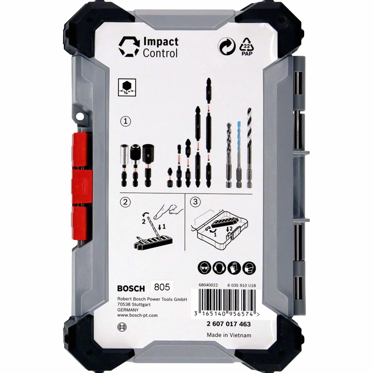 Bosch Professional 35x Set Pick and Click para taladrar y atornillar (Impact Control, Accesorios para Taladro Atornillador) - Amazon Edition