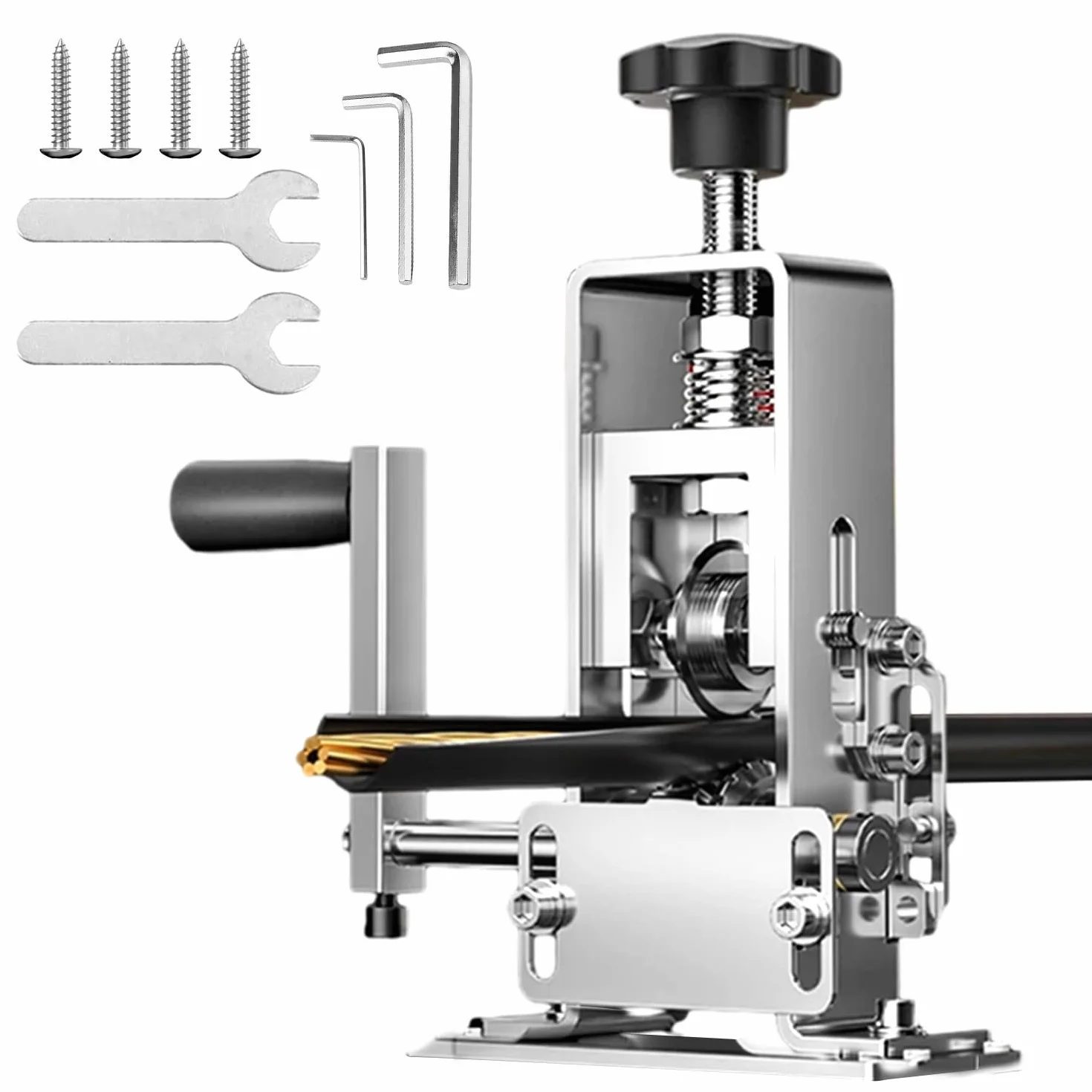 Maquina Pelacables Cobre Automático Manual, 1-25 mm Pela Cables de Electricidad, Cable de 1-25 mm de Diámetro con Manivela, Maquina de Pelar Profesional