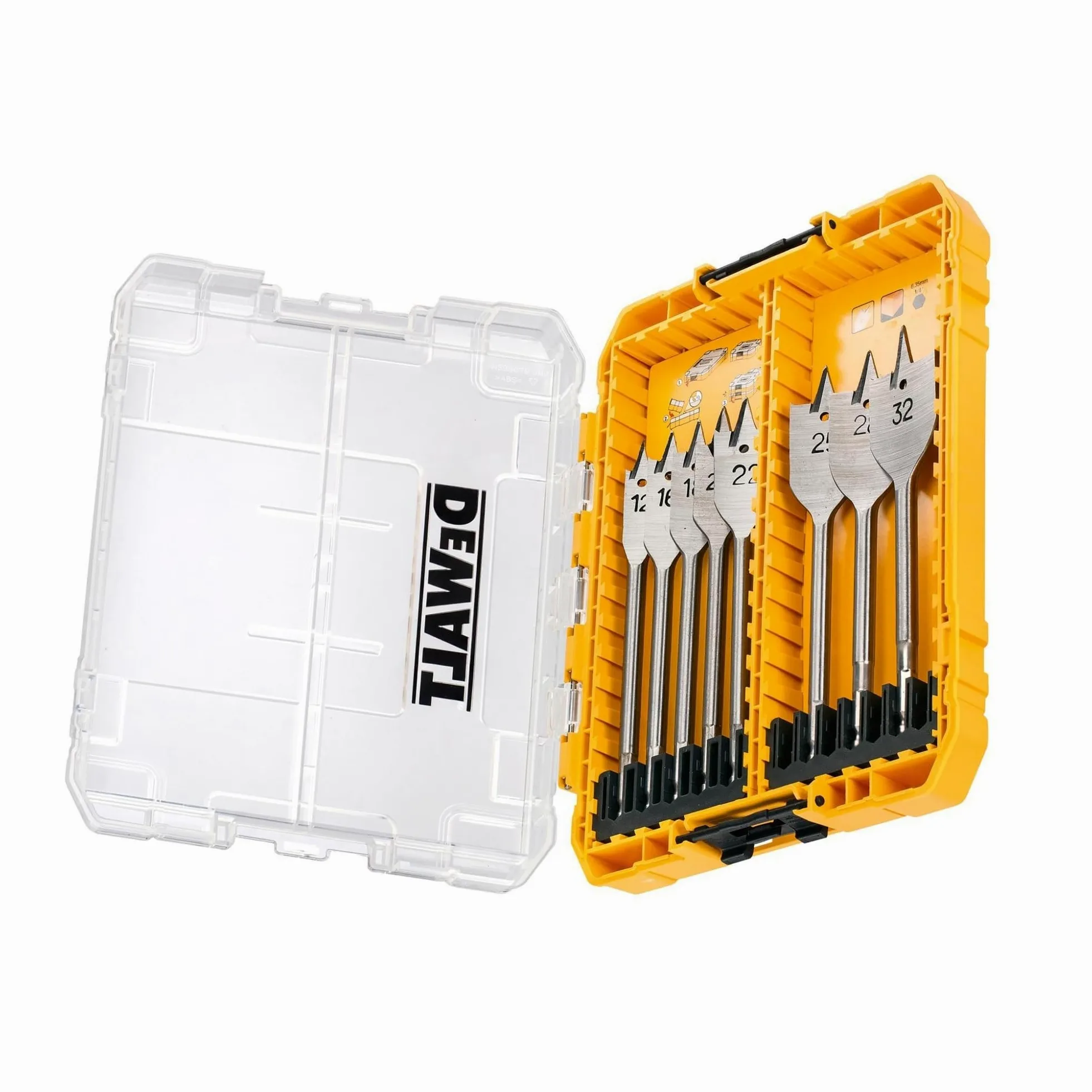 DeWalt DT70750-QZ - Toughcase: Juego de 8 brocas para madera - Para taladro y atornillador