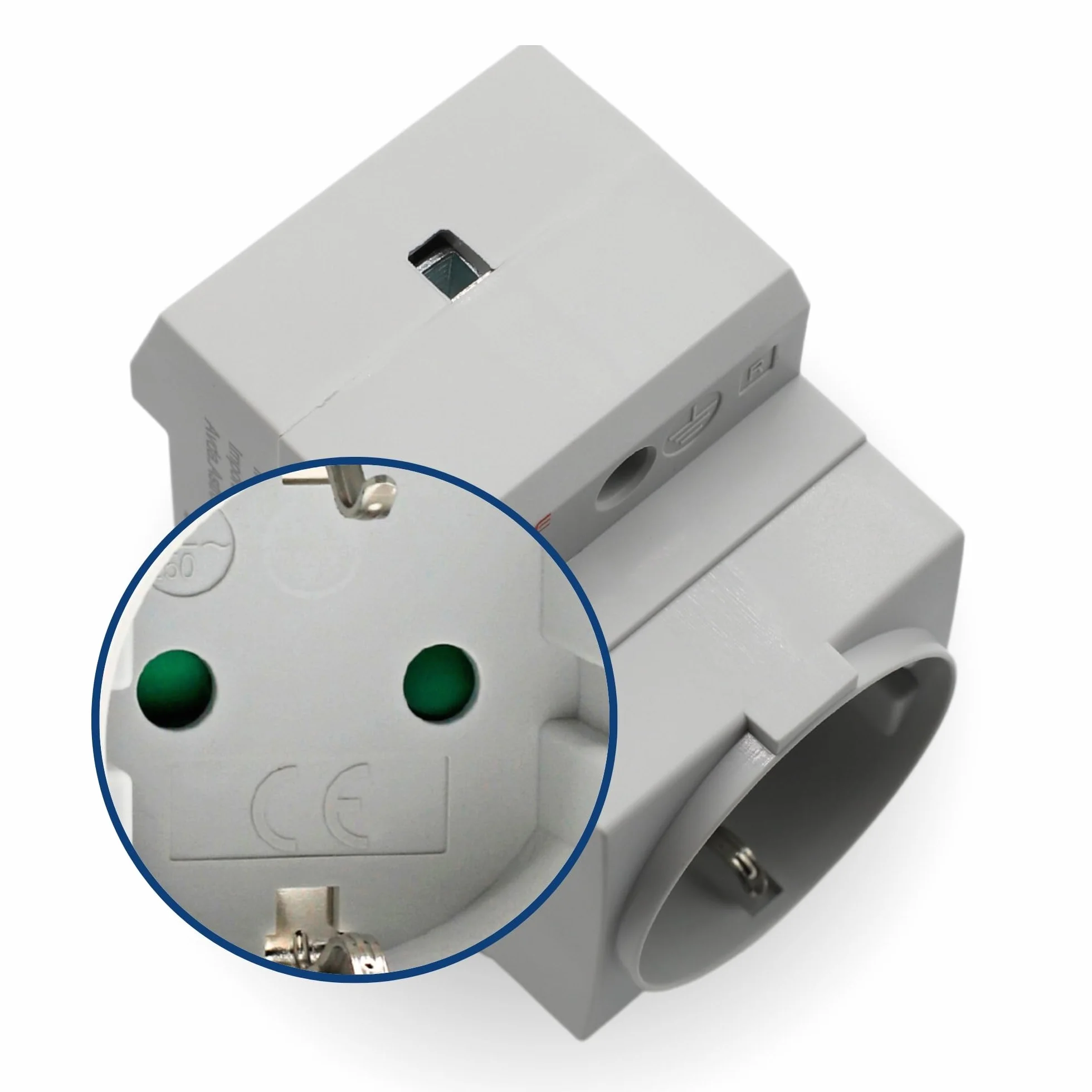 TECHZOCO Enchufe Modular Schuko 250V 16A 2 Polos+E EN/IEC60884-1
