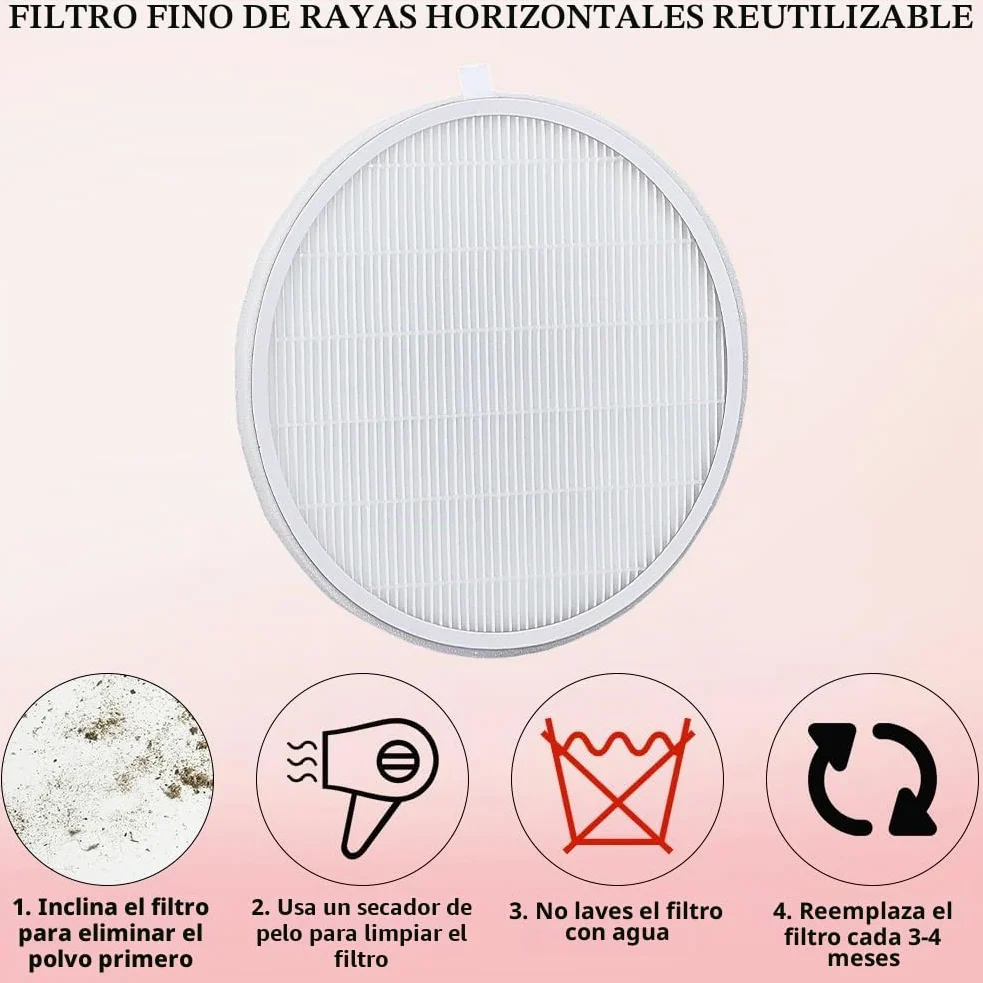 GORGECRAFT Filtro de Repuesto Colector de Polvo de Uñas 4cm Blanco Reutilizable Redondo Manicura Aspirador Antiderrames Modelos HPro/SProR Herramientas de Manicura Salón de Uñas Uso Doméstico.