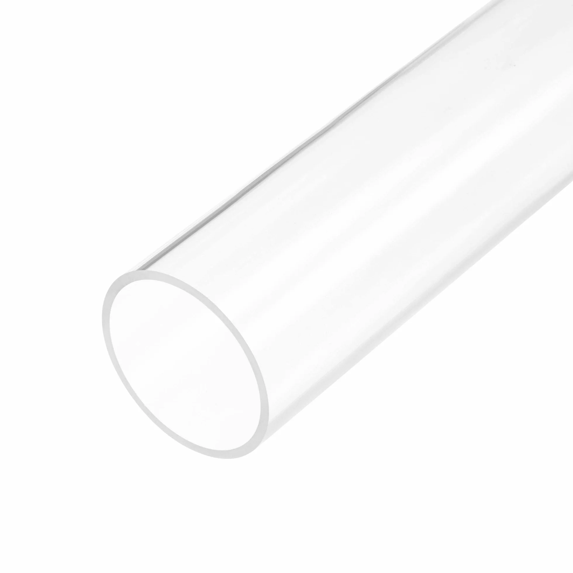 sourcing map Transparente Rígido Acrílico Tubo 56mm DI x 60mm DE x 305mm, 2mm Pared Redondo Tubo Tubería