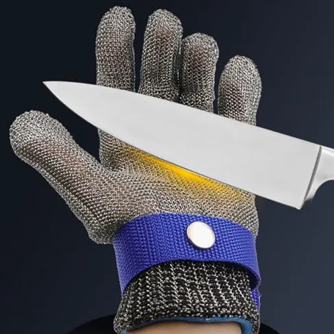 Guantes de seguridad resistentes a cortes, alambre de acero reforzado para máxima protección en trabajos de motosierra, ideales para chefs, carniceros, porteadores y carpinteros, par ambidiestro