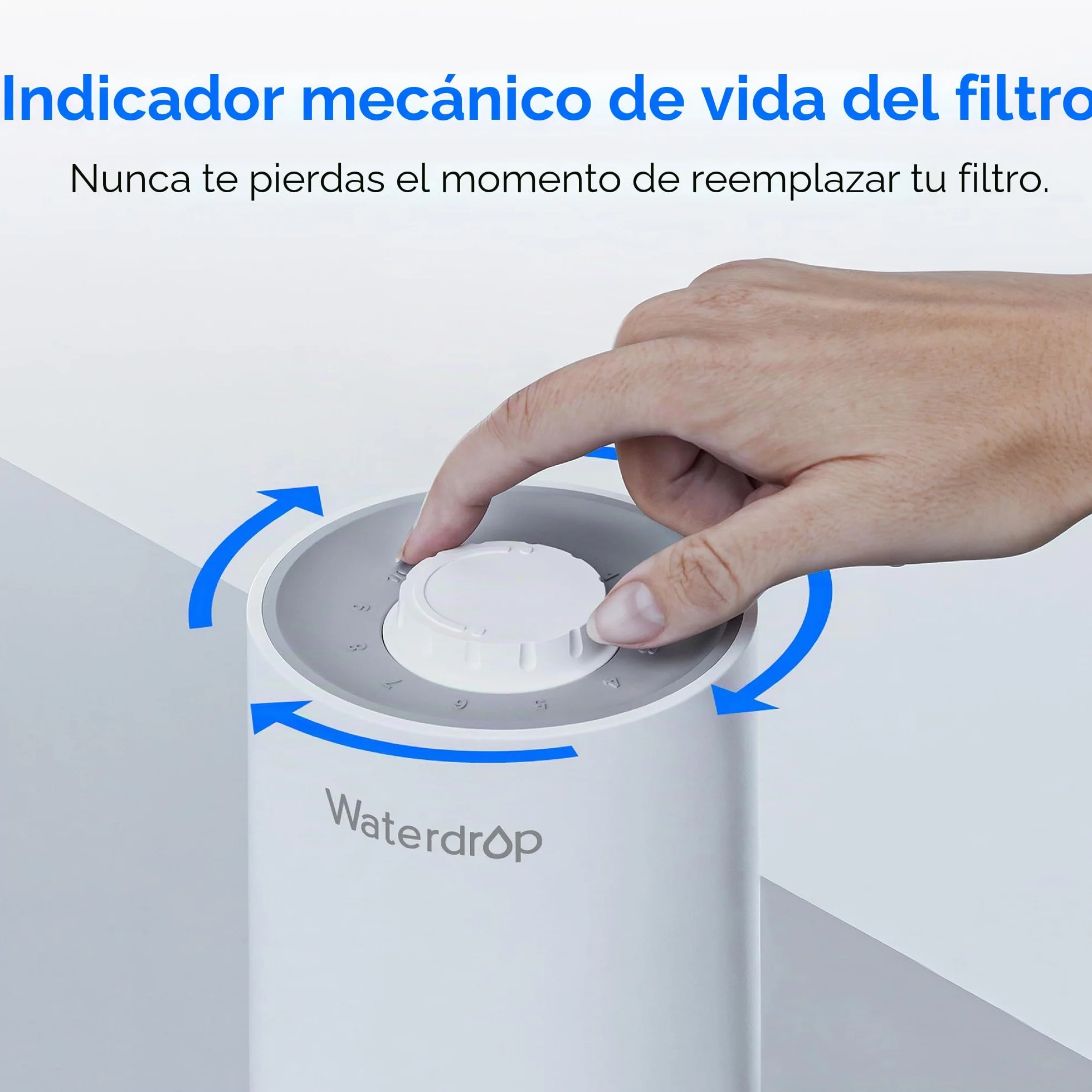 Waterdrop WD-CFF-03 Filtro de Reemplazo, Filtro de Agua para Encimera, Vida Útil de 4000 Galones, Filtros de Agua de Reemplazo para Fregadero, Reemplazo para WD-CTF-05, WD-CTF-06, 1 Paquete