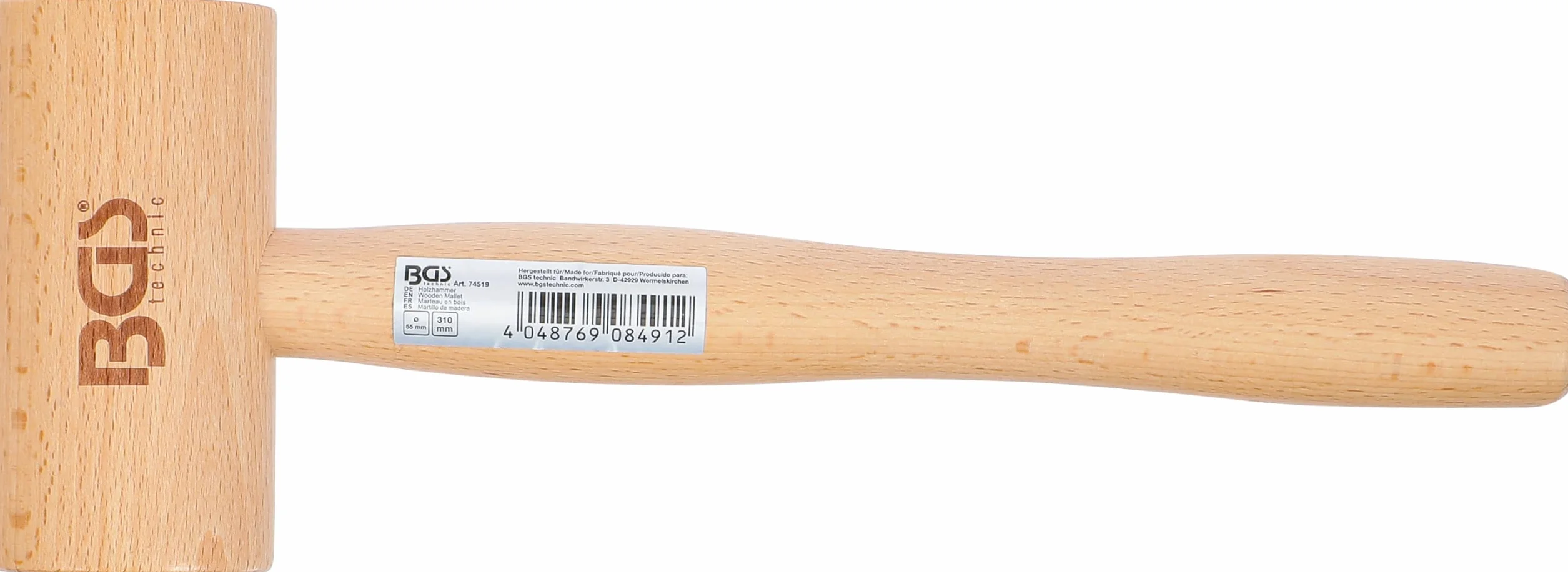 BGS 74519 | Martillo de madera | Ø 55 mm | 180 g