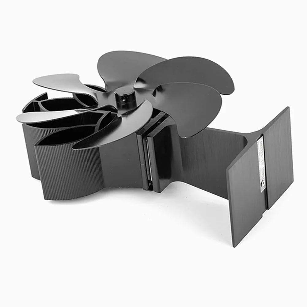 Calentador Estufa con ventilador, chimenea, leña, circulación de aire caliente, 6 aspas, ideal regalo para hogar, familia, estufa, ventilador, funciona con calor, sin necesidad de batería ni