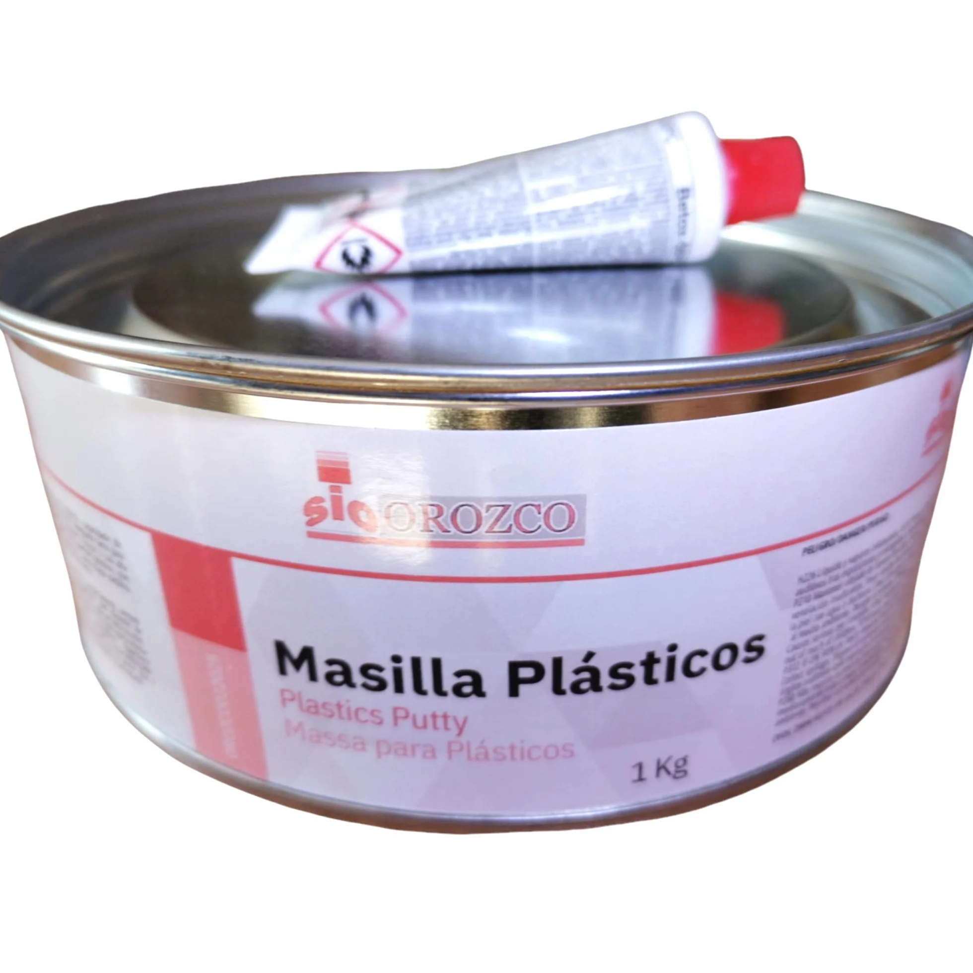 SIO Masilla Reparadora para Plásticos 1 kg – Masilla Profesional para Reparación de Paragolpes, ABS, PVC y Carrocería – Masilla de Relleno para Taller de Chapa y Pintura Automoción
