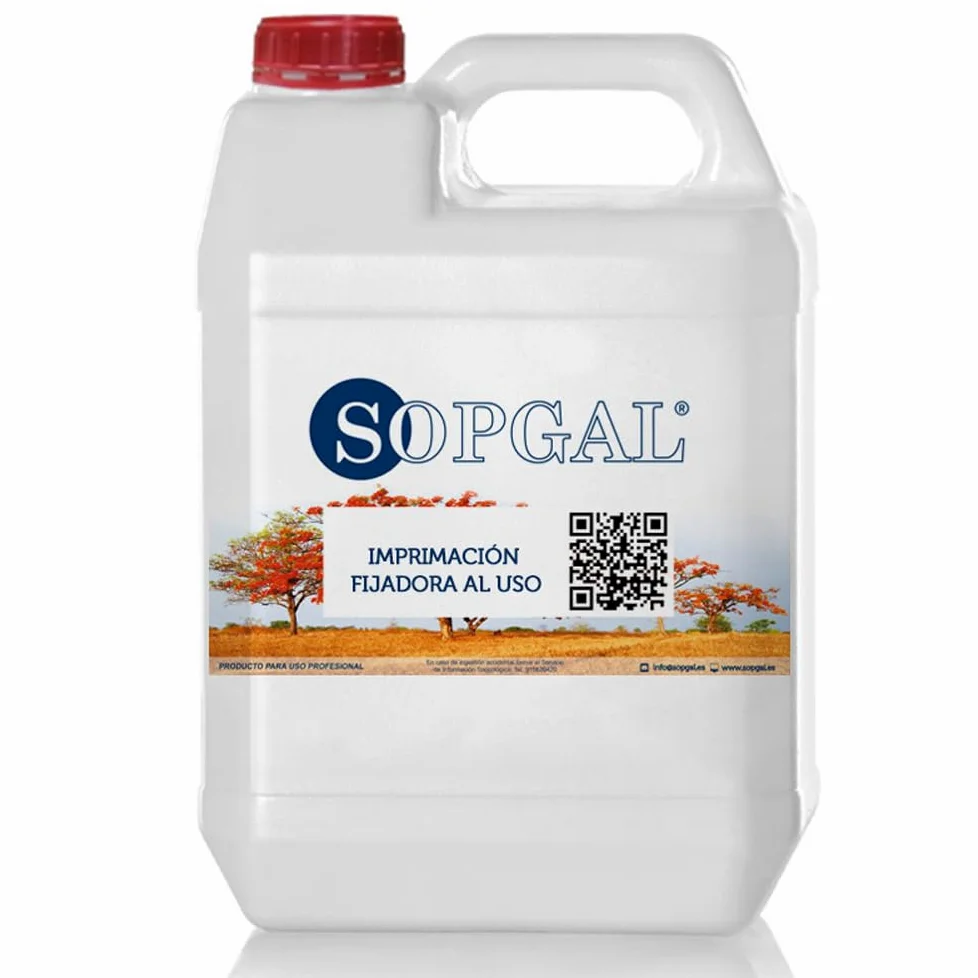 Sopgal Sellador Fijador Listo al Uso 5L Paredes y Fachadas Antes de Pintar | Imprimación de uso directo. Mejora la adherencia de pinturas y barnices sobre yeso, hormigón y escayola antes de pintar.