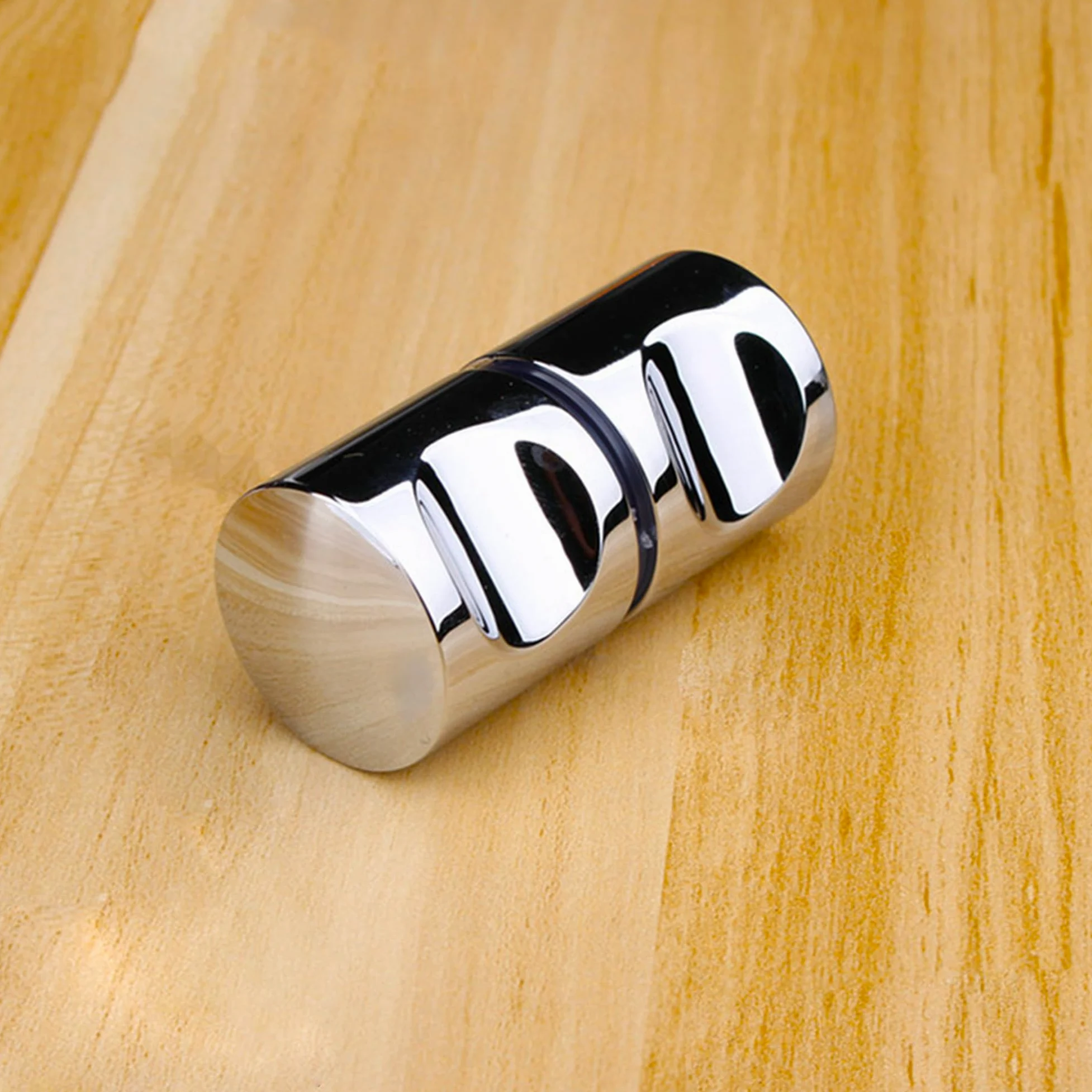 Tirador para mampara de ducha de repuesto para puerta de ducha, para vidrio de baño de 6 mm a 15 mm de grosor, negro mate (cromo satinado)