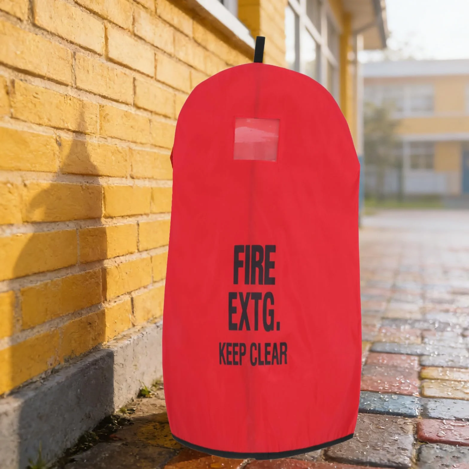 Bolsa Protectora para Extintor de Incendios 75X100 CM Resistente a Intemperie y Polvo, Cubierta Roja para Extintores de 50 Kg, Uso Exterior en Seguridad Industrial y Almacenes