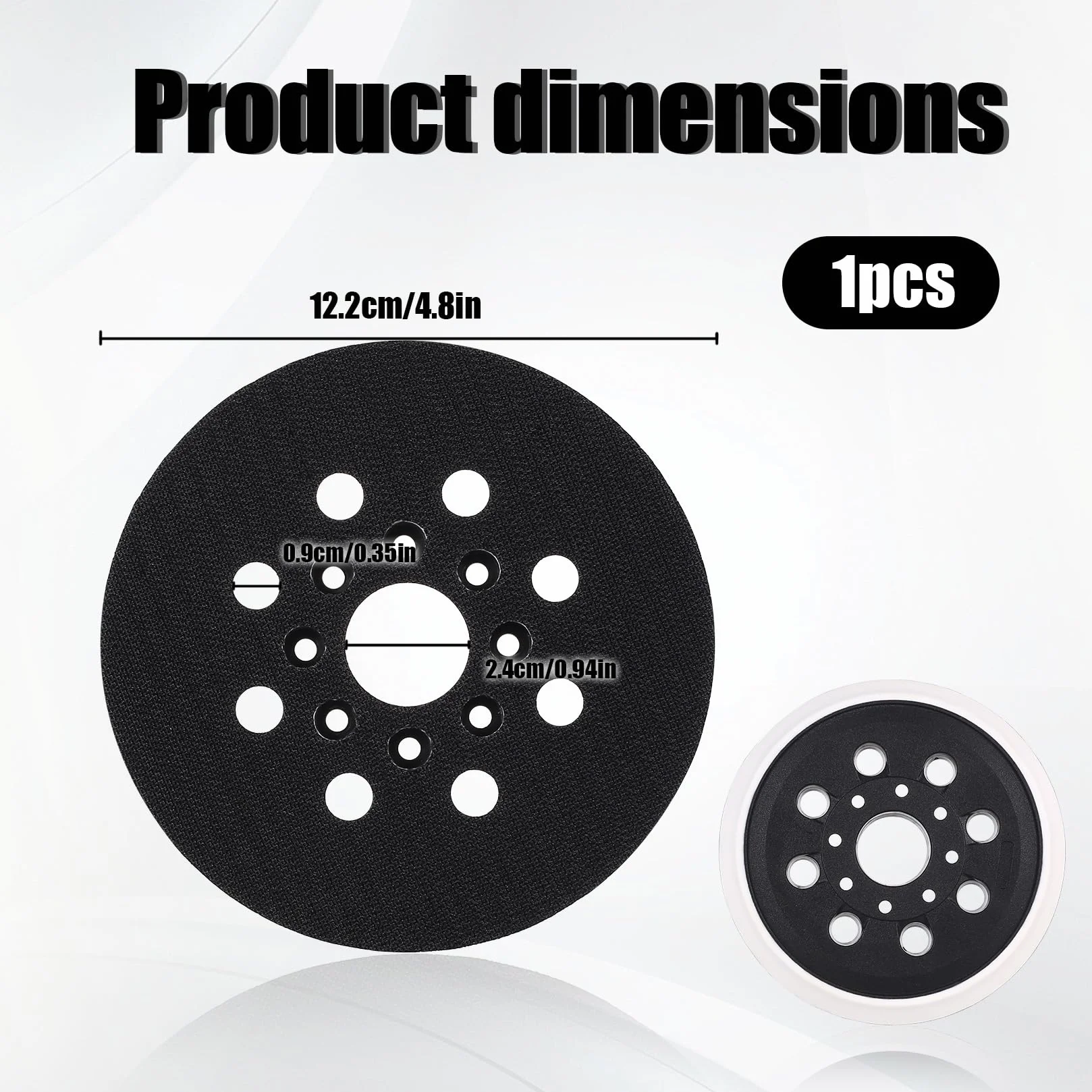 Plato de Lija 125 mm 8 Agujeros Compatible con Bosch Pex 220 A Gex 125-1 Ae Skil 7402/7490 para Lijadora Excéntrica
