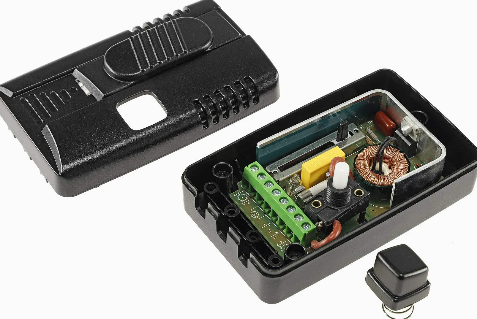 ChiliTec Interruptor de pie con dimmer, LED 3-100 watts, interruptor ON/OFF, control deslizante infinitamente variable, para lámparas regulables