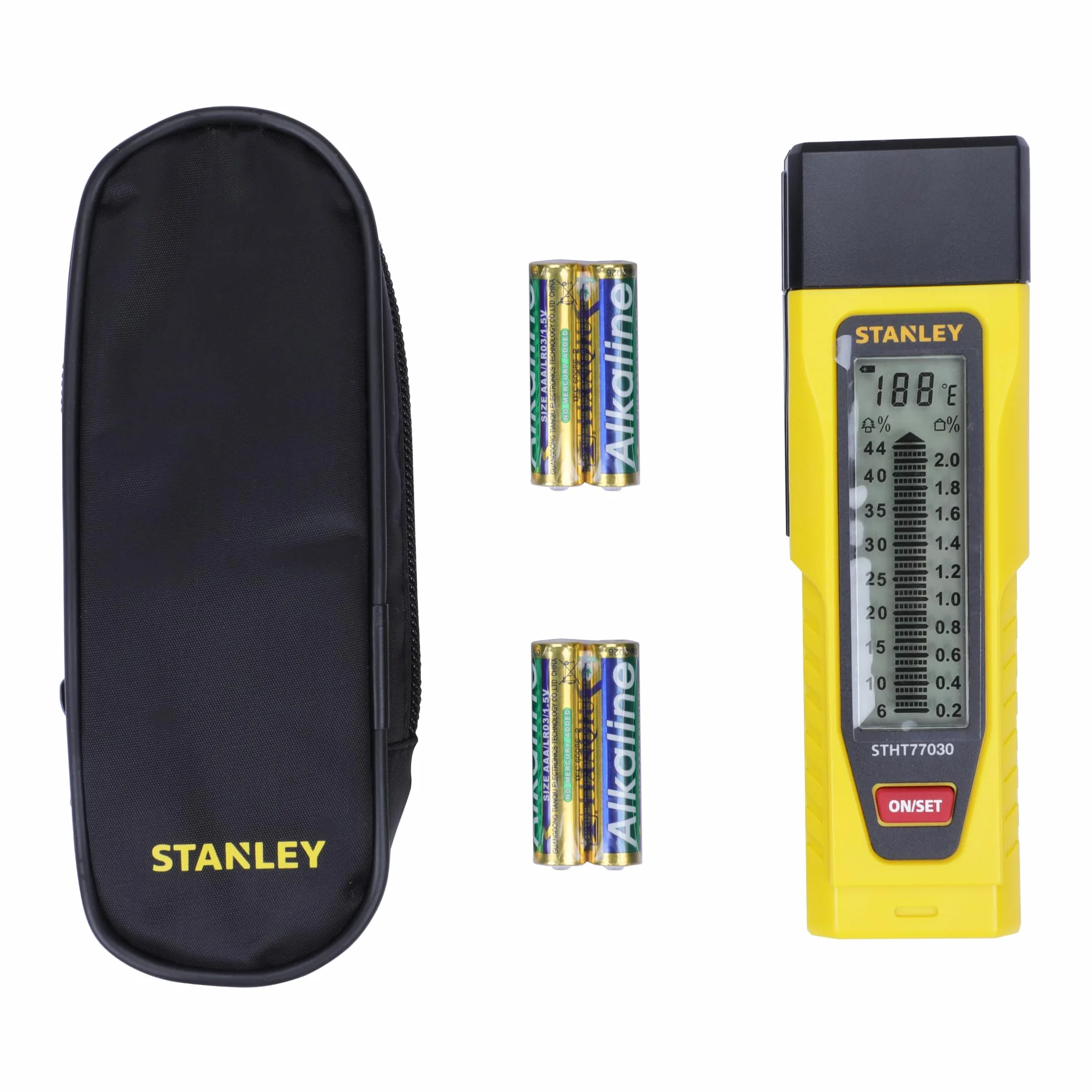 STANLEY Nivel Láser Rojo Cubix, Alcance 12m, Precisión 0,6mm/m, Autonivelante, Líneas Cruzadas, Bloqueo Péndulo, Soporte Multiposición, Pilas y Bolsa - STHT77498-1