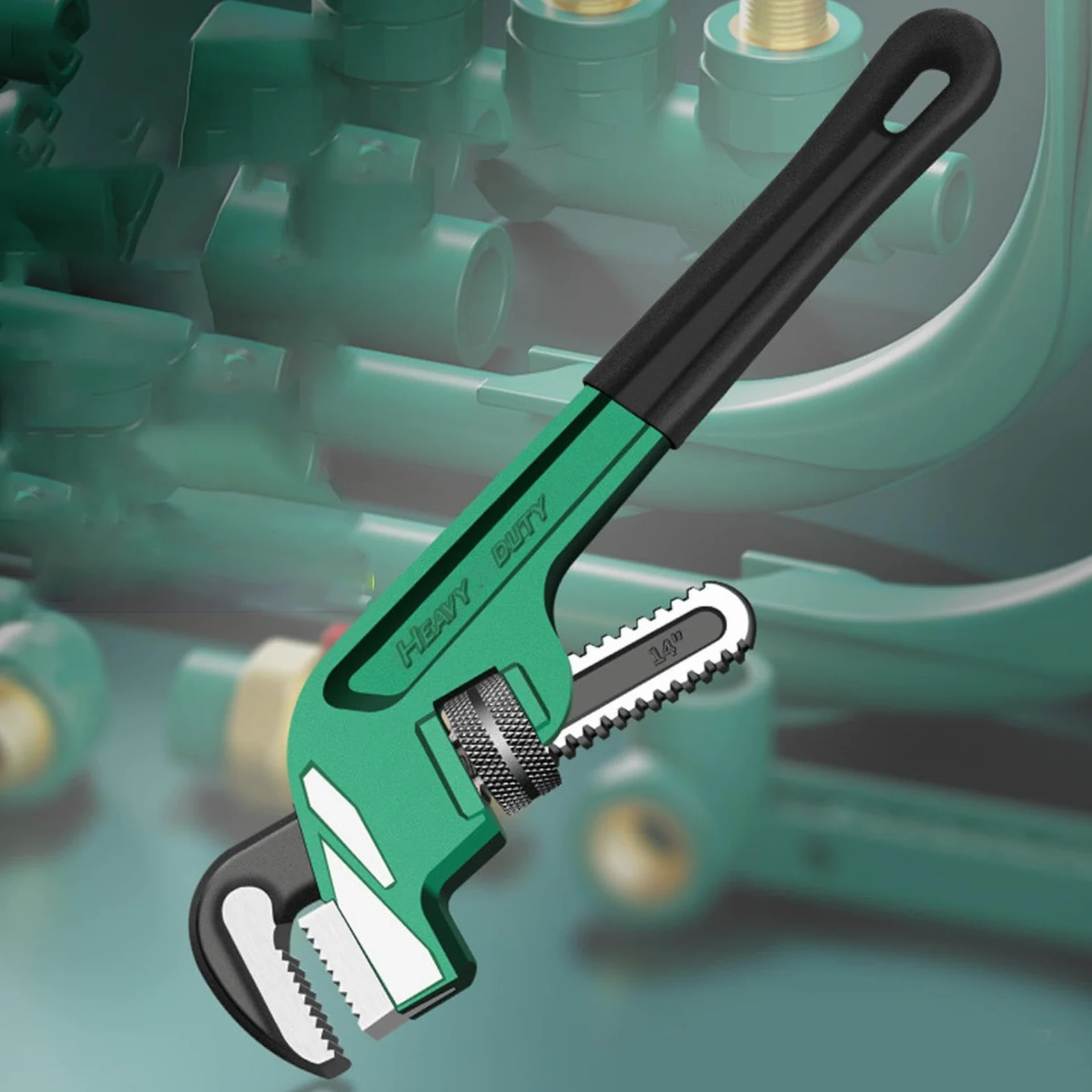 Llave de fontanería recta – Llave de tubo ajustable de 20 – 32 cm, fuerza industrial | Accesorios de hardware versátiles y duraderos para instalaciones domésticas, talleres de construcción, profession