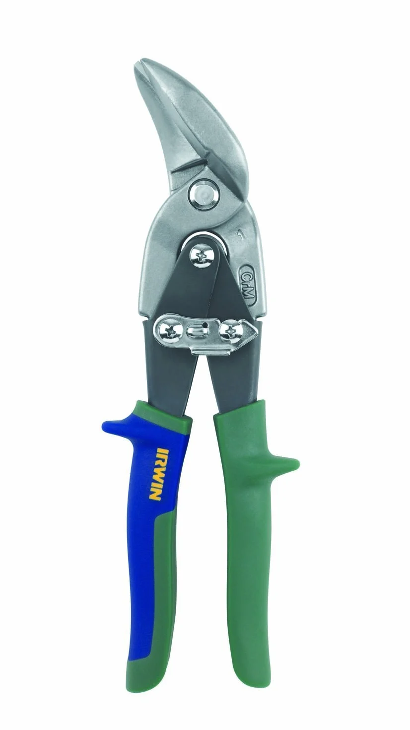 IRWIN 10504316N - Tijeras corta chapa corte curvado 20SR, curvas rectilíneas, en ángulo y a la derecha