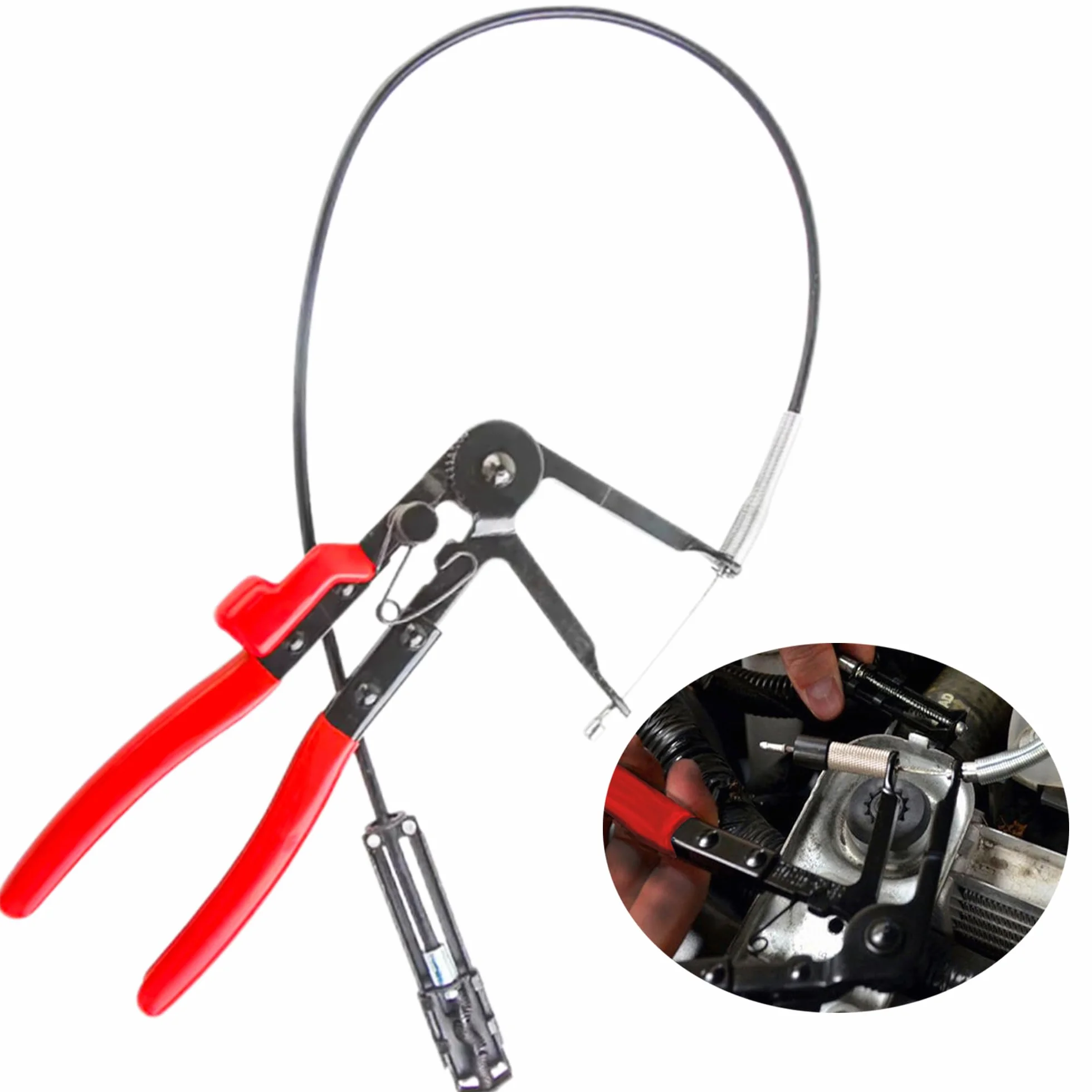 Alicates de Abrazadera de Manguera de Largo Alcance de Alambre Flexible Bootoow Alicate Abrazaderas con Cable de Alambre Abrazaderas para Mangueras Galvanizado