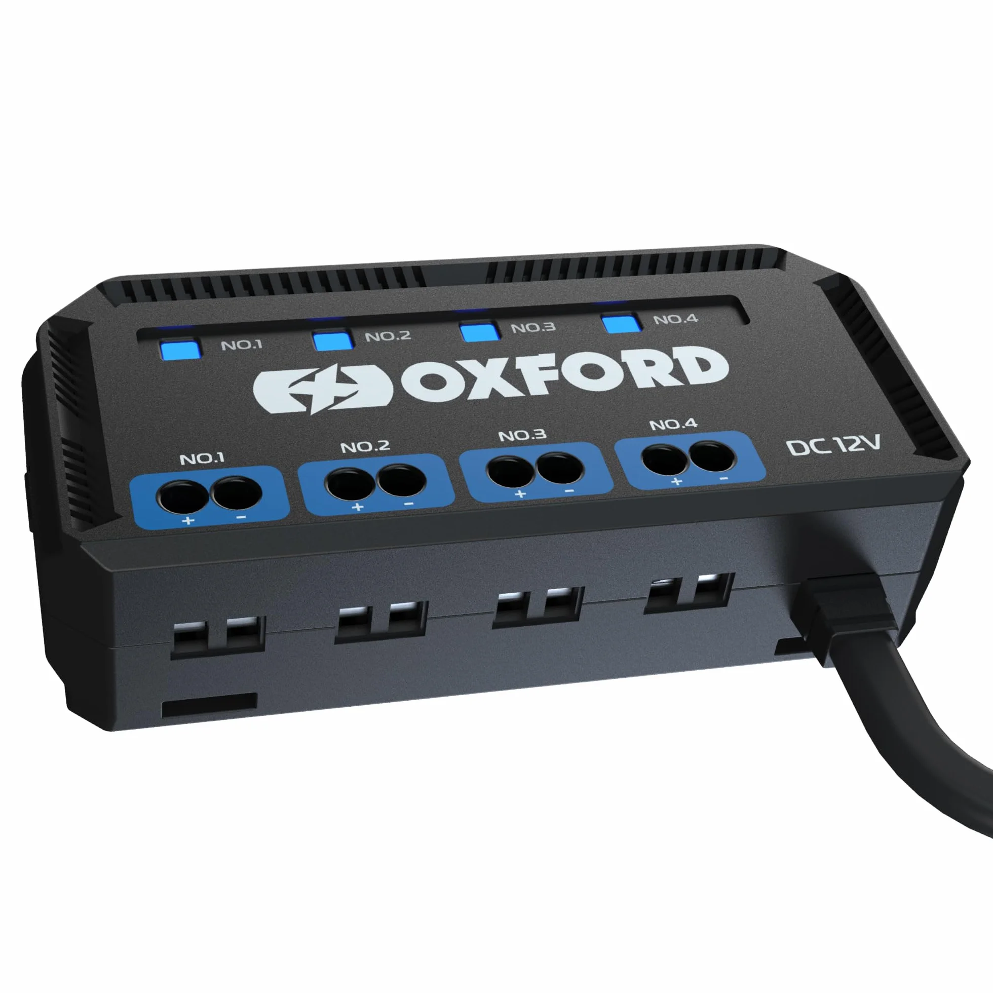 Oxford Caja de fusibles para motocicleta de 12 V con relé, cableado rápido, 4 vías, luces indicadoras y fusible de 5 A