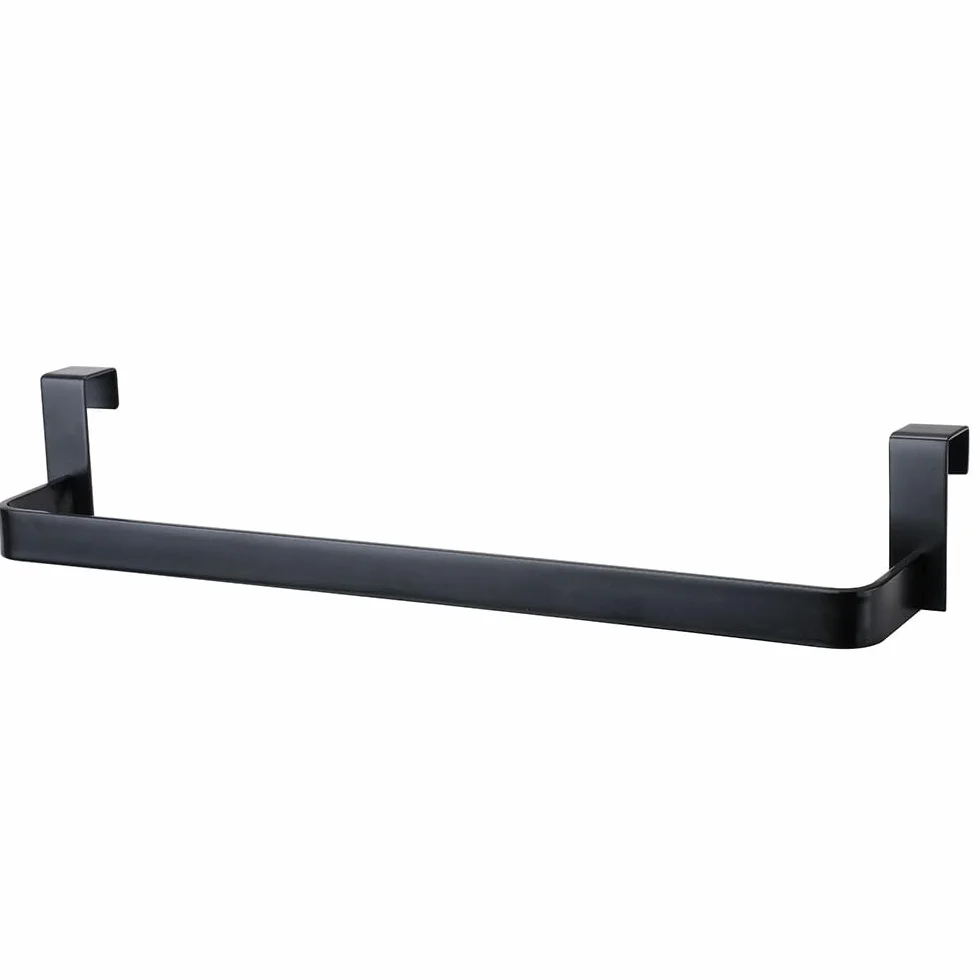 Kibath Toallero 29 cm sin taladros Acabado Negro Mate Fabricado en Acero Inoxidable
