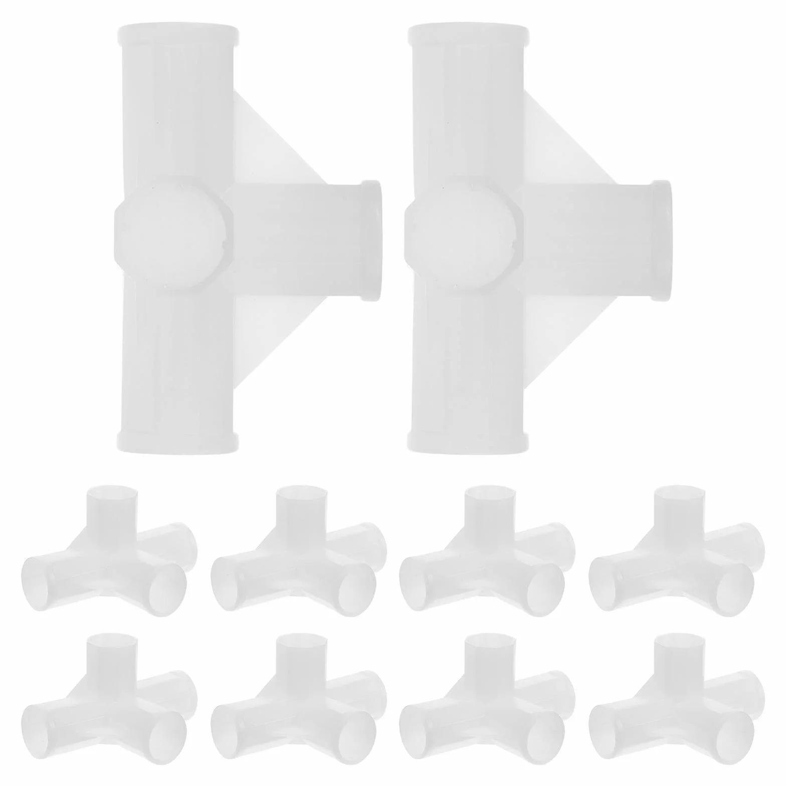 Conector de Plástico de Cuatro Vías para Armario, Paquete de 10 Piezas