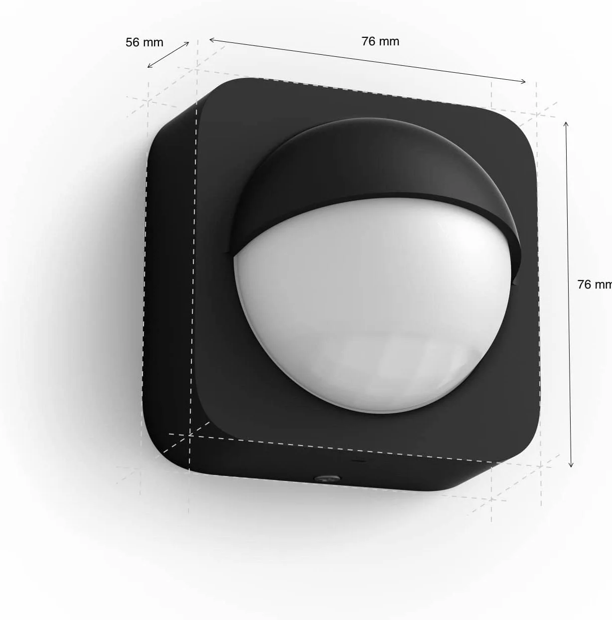 Philips Hue Sensor de Movimiento Exterior, Accesorio Inteligente Compatible con Alexa y Google Home, Negro