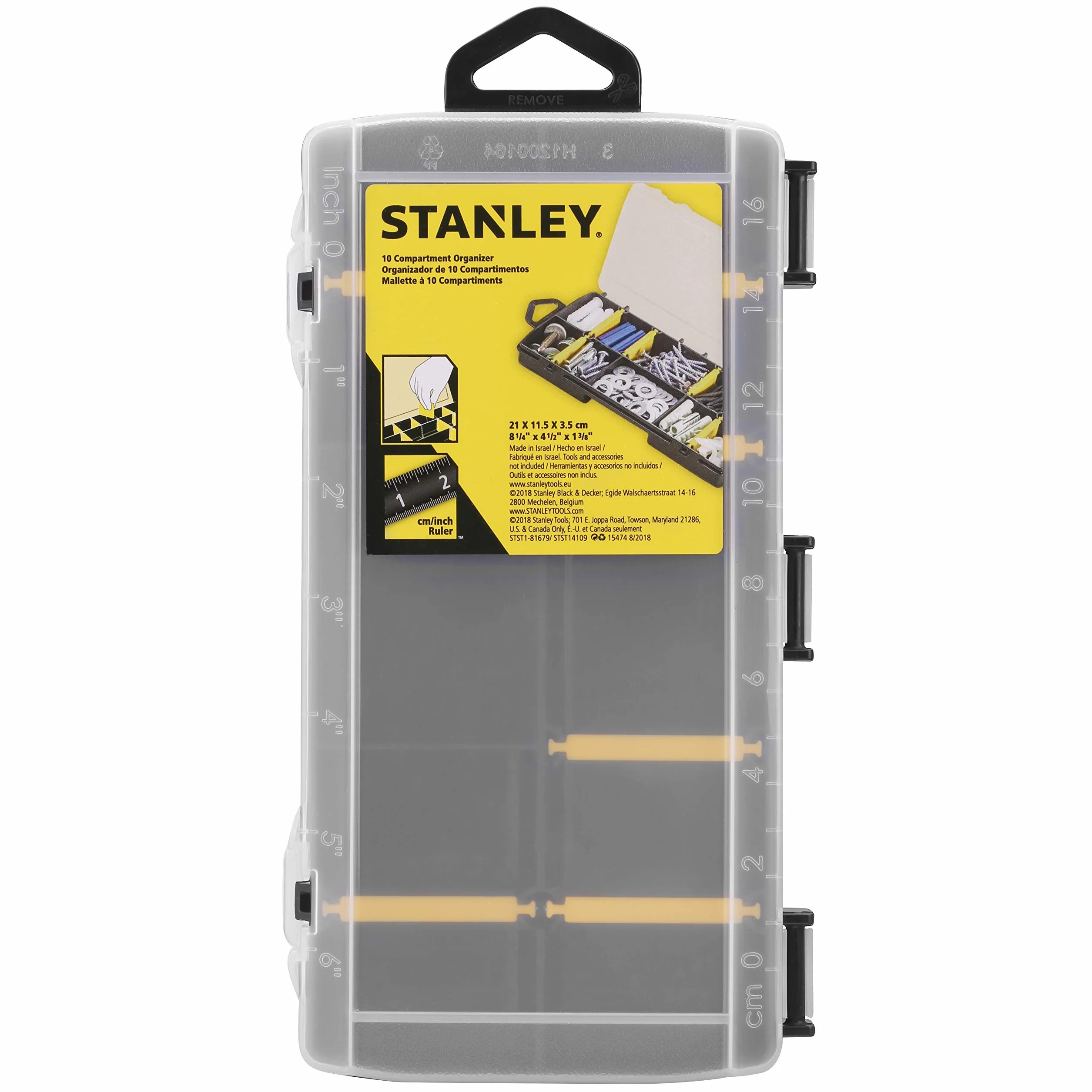 STANLEY Organizador 10 compartimentos polipropileno 21x11.5x3.5 cm STST81679-1