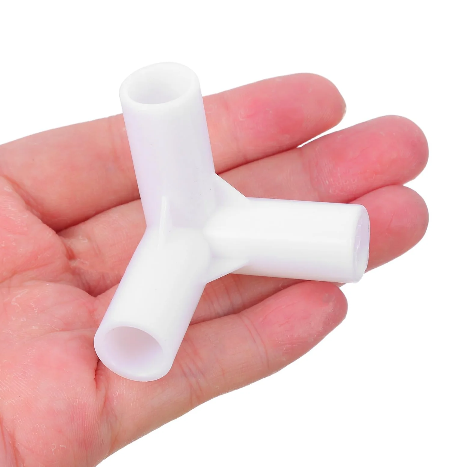 Kichvoe Conectores para Armario de Tela, 20 Piezas, Plástico Blanco, Unión de 3 Vías, Montaje Sencillo para Barras de Ropa y Dormitorio