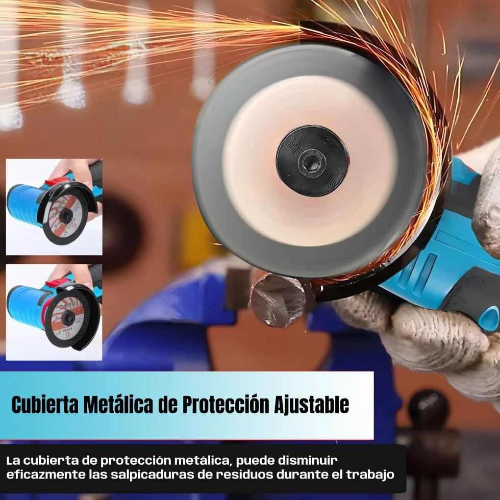 Mini Amoladora Angular Inalámbrica LHD de 18V con 2 Baterías, Cargador, 2 Discos de Corte y Maletín de Transporte.