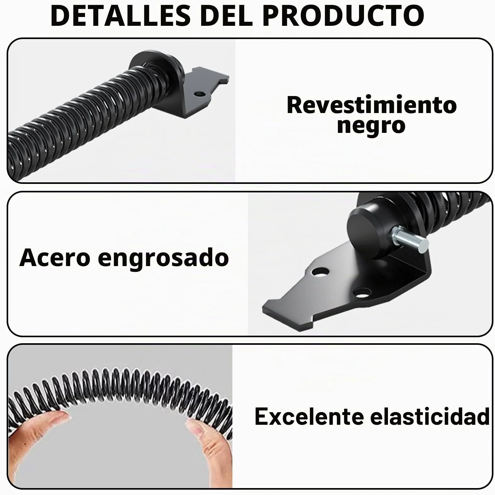 2 Piezas Cierrapuertas, 36 cm Cierrapuertas Muelle Puerta Cierra Puertas Automática Retenedor Puerta Muelle Cierrapuertas Bisagra Para Puerta De Jardín Para Puertas Domésticas Y Vallas