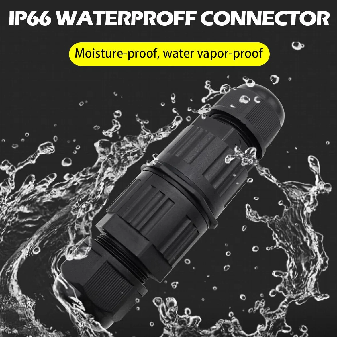 Conector IP66 Estancos, CTRICALVER Empalmes Cables Electricos Estancos, 3 Polos Conector Estanco, Conectores Electricos IP66 para Diámetro de Cable de Ø6-12 mm(5-pack)