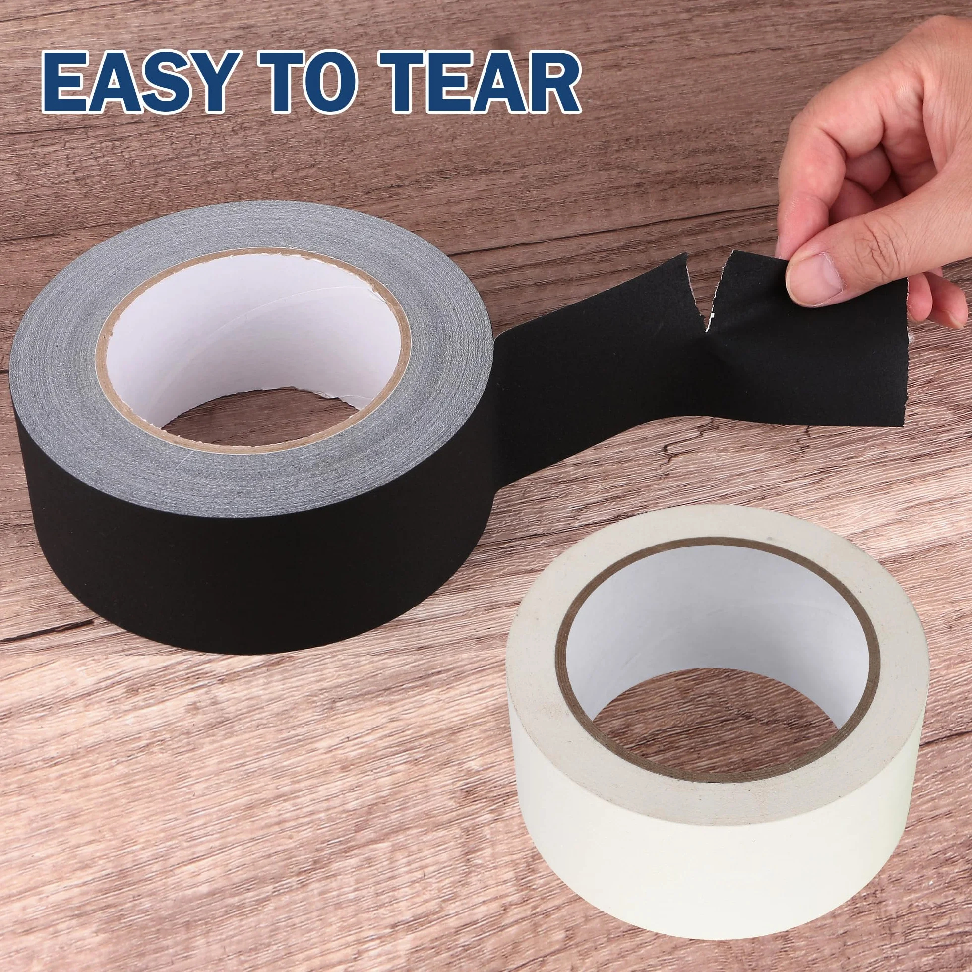 LLPT Cinta Adhesiva Resistente Blanco | Cinta de Aluminio Blanco |Cinta de Tela Resistente,Adhesiva e Impermeable | Para Reparar,Fijar,Reforzar y Sellar(PGT532P2WT) | 2 paquetes | 50 mm x 32 m