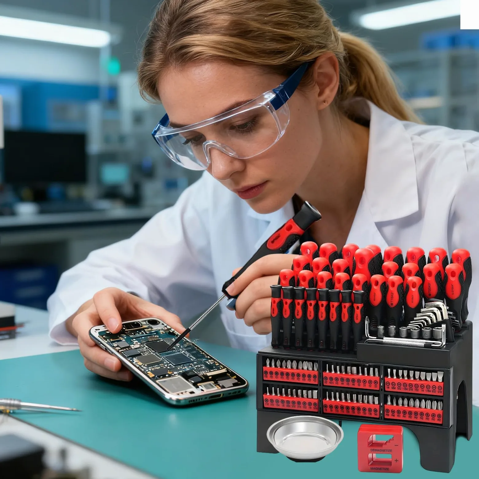 Juego De Destornilladores Magnéticos Punta Magnética Para Herramienta De | Set De Destornilladores Con Estuche Para Mantenimiento Del Hogar Automoción Electrónica Computadoras