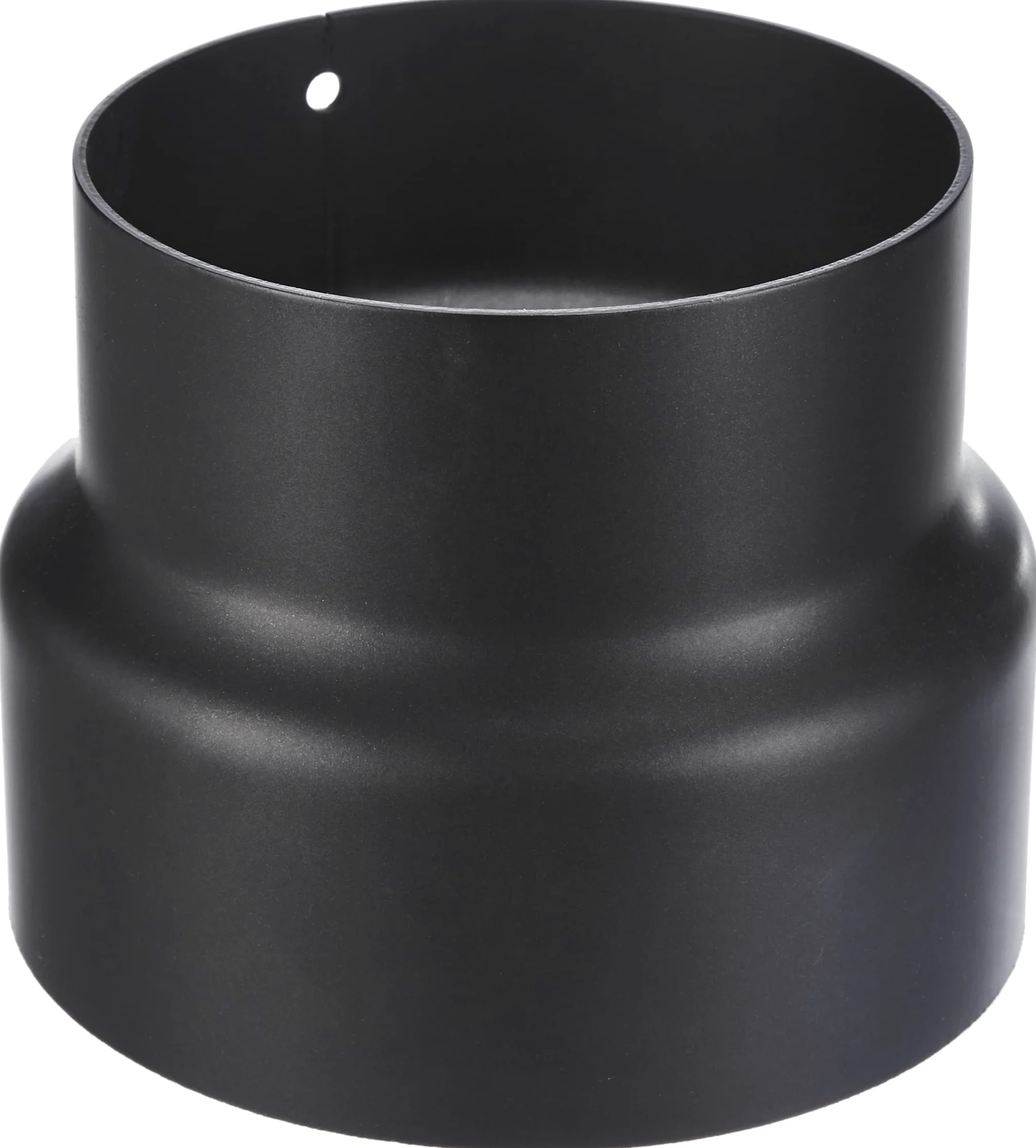 Kamino-Flam Reducción para Tubo de Estufa Ø 150/130 mm, Reductor de Tubo de Chimenea de Acero con revestimiento Senotherm, aprox. 2 mm de grosor, Negro