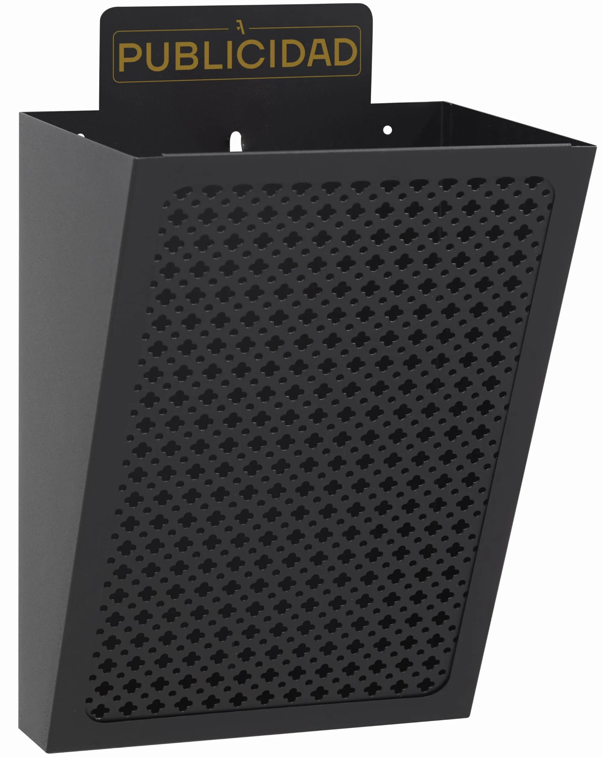 Arregui E2301 Cesta de Publicidad de Acero | 7,5 L | 30,5 x 22 x 19 cm | Negro