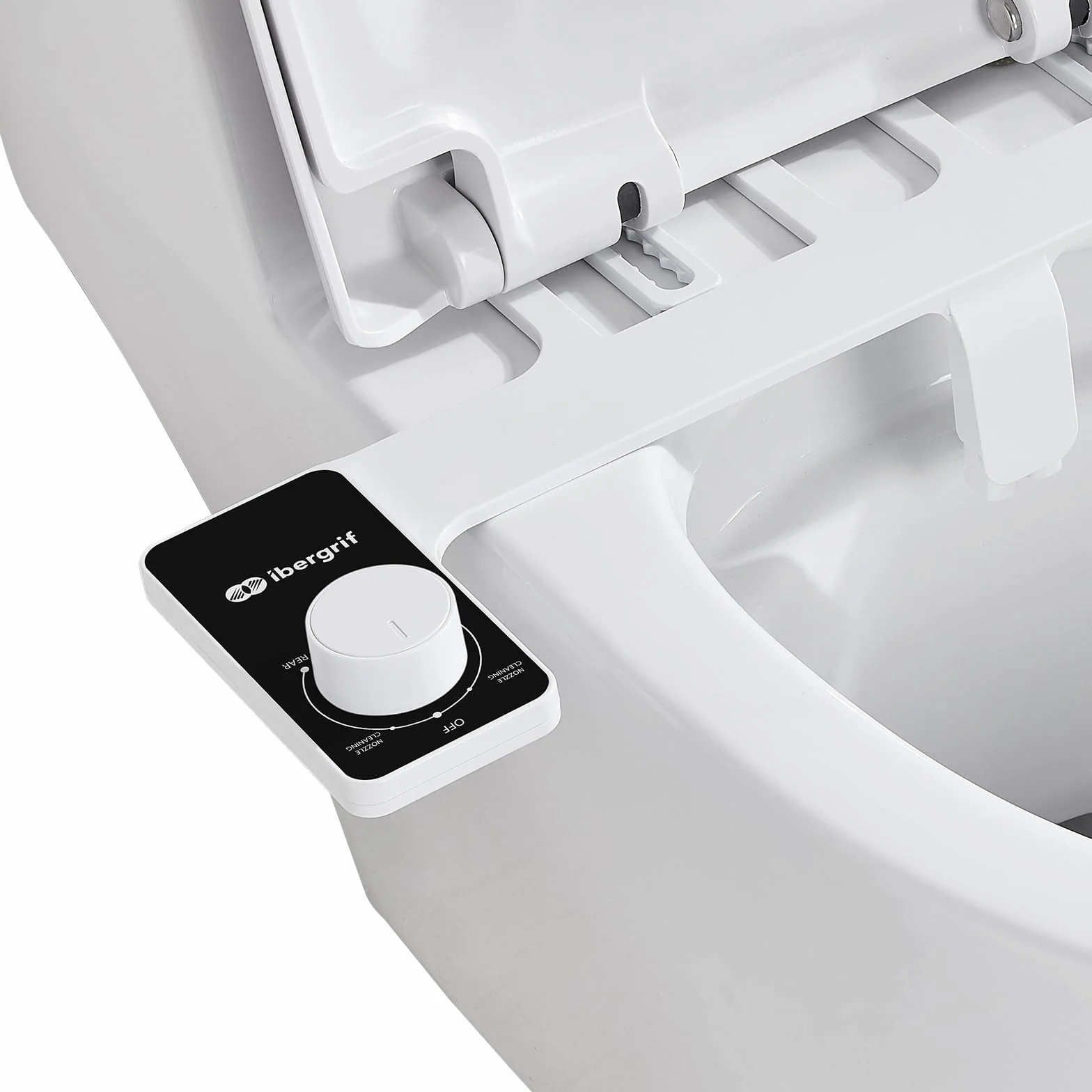 Ibergrif Bidet para WC con Doble Boquilla Retráctiles, Bidet Portatil para WC No Eléctrico, Adaptador Bidet para Inodoro, con Chorro de Agua Fría, Presión Ajustable de Agua y Fácil de Instalar, M41050