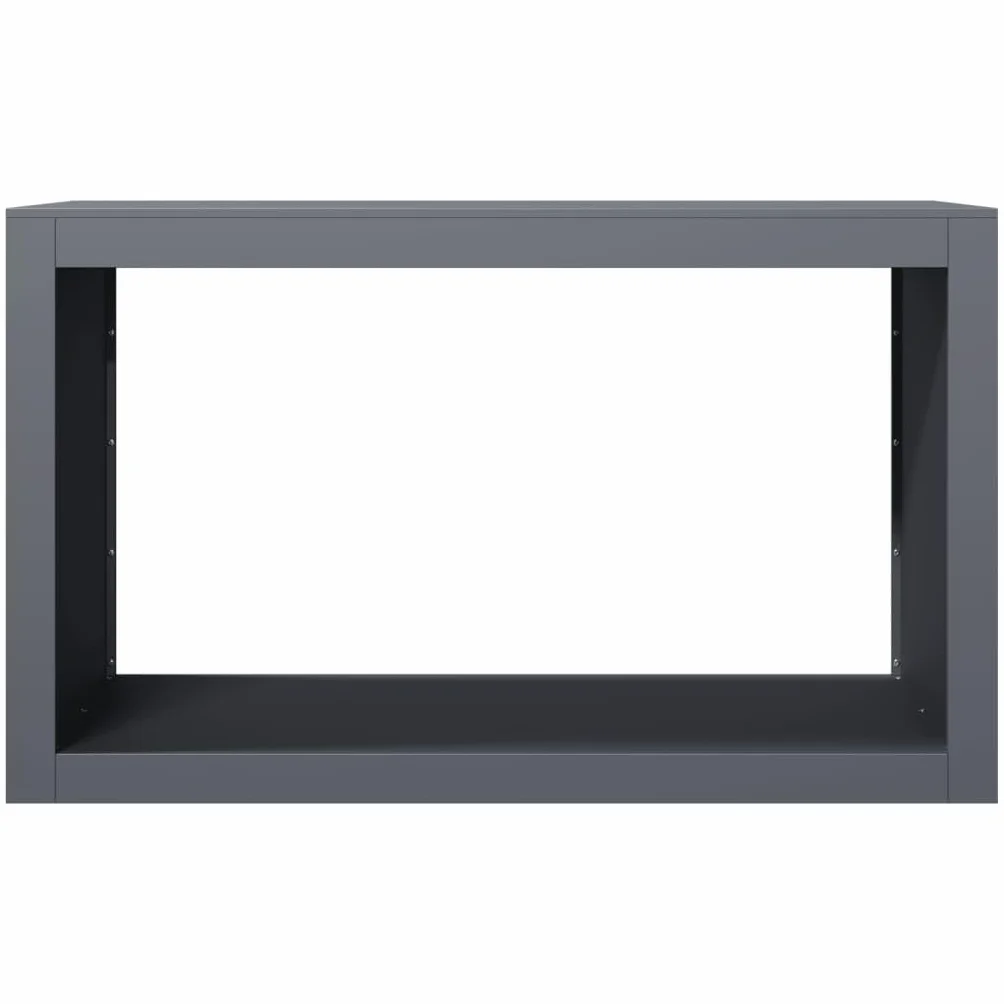 vidaXL Leñero de Acero Gris Antracita 100x40x60 cm, Soporte para leña, Almacenamiento de Troncos, Estante para leñas, Soportes para leña