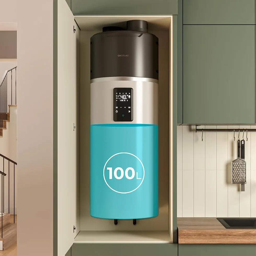 Cecotec Termo Aerotermia 100L Calentador Agua AeroThermal 100 Water Connected R290 75ºC