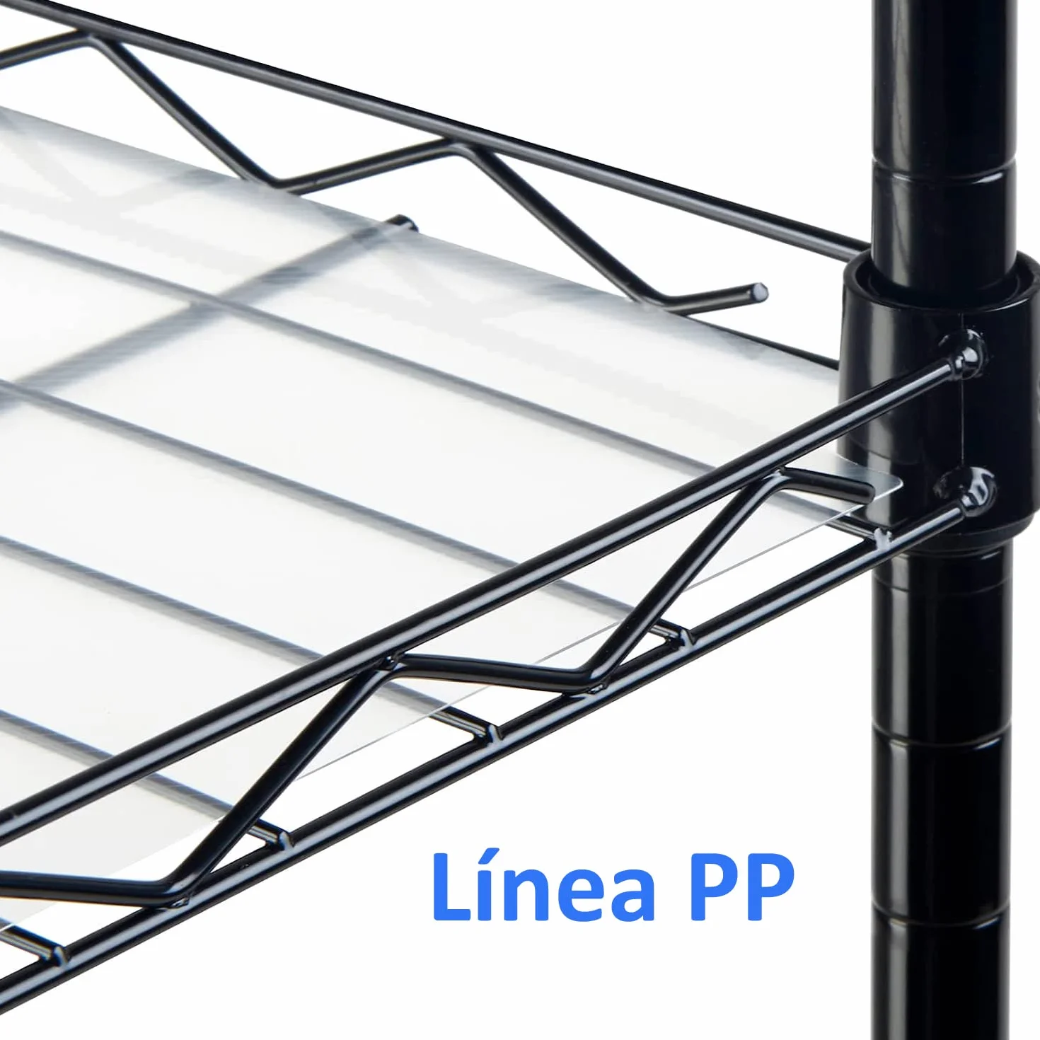 Estanterias almacenaje con 6 baldas,estanteria Metalica con 6 Baldas Ajustables y 4 Ganchos,42 * 30 * 160cm,Negro