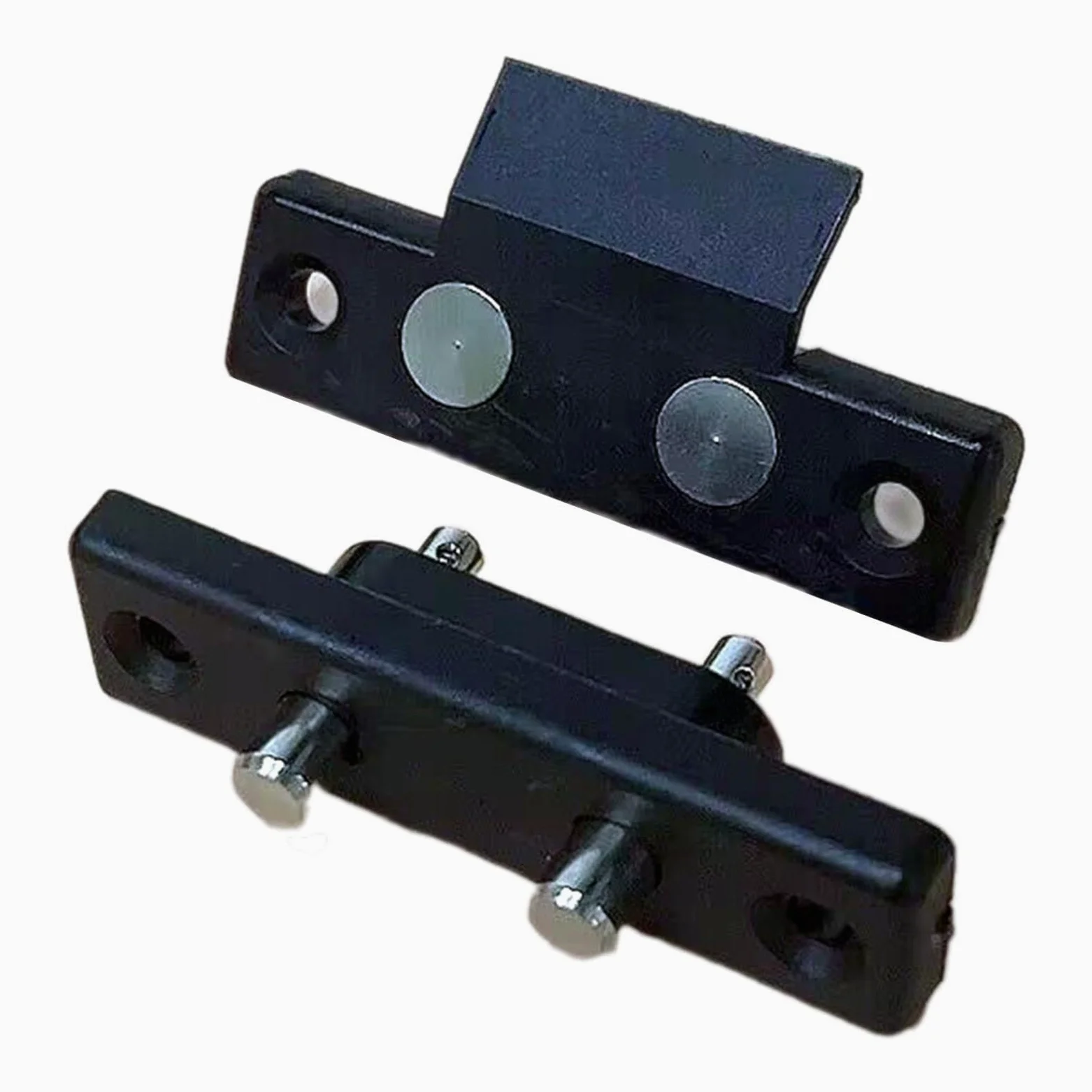 Contactos de Taqué de Control de Acceso para Puertas Individuales, Puertas Dobles, Conector de Corriente Compacto Resistente, Negro 2 Terminales