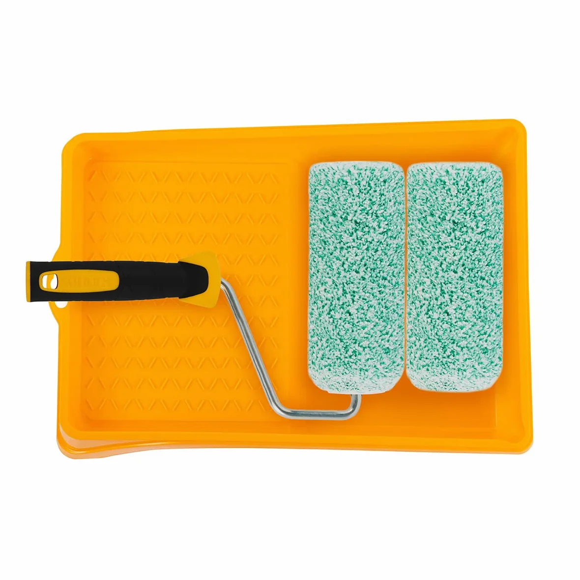 HARDY WORKING TOOLS Juego de pintura Micromix, juego de pintura de cesta - 16 25 cm - rodillo de pintura profesional con bandeja de pintura - juego de pintura completo, accesorios de pintura de pintor