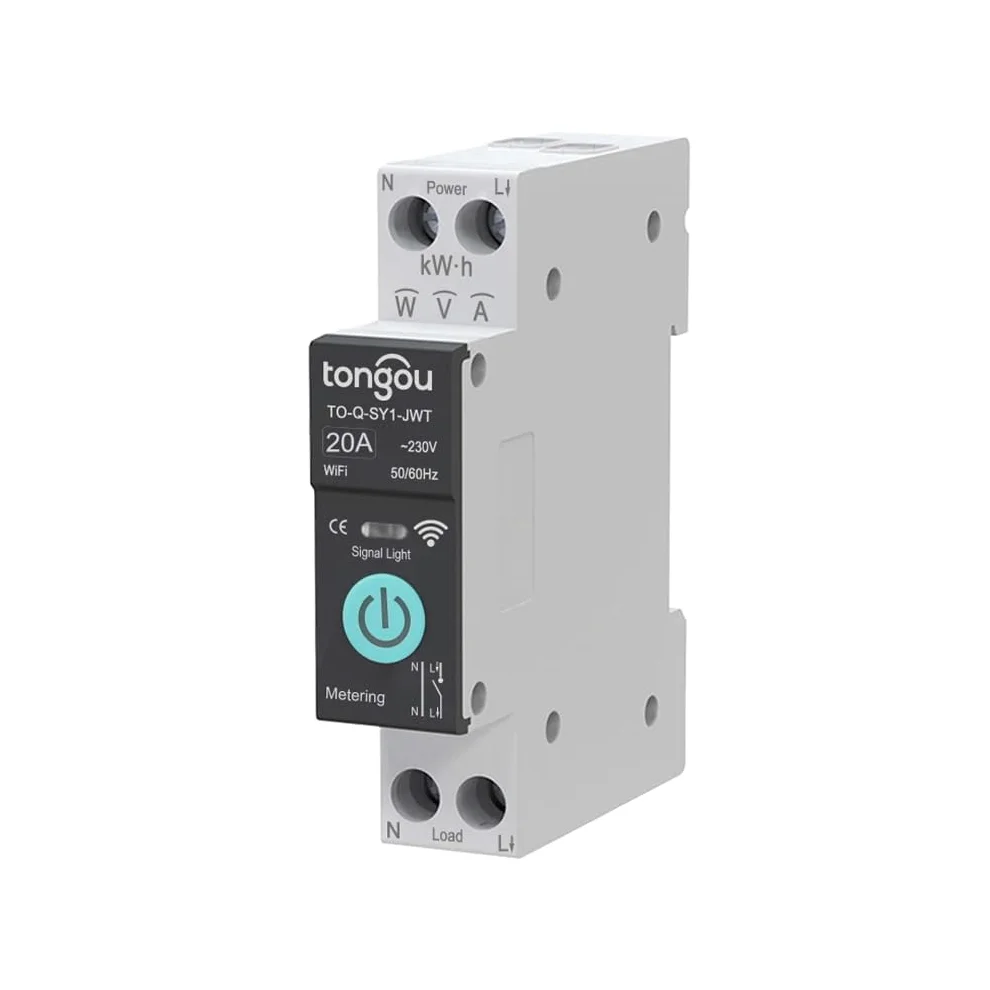 1P 6A 10A 16A 20A 25A 32A 40A 50A 63A TUYA Zigbee Smart Circuit Switch Smart Home Wireless Remote Control WiFi con medida/sin medición (20A con medida)