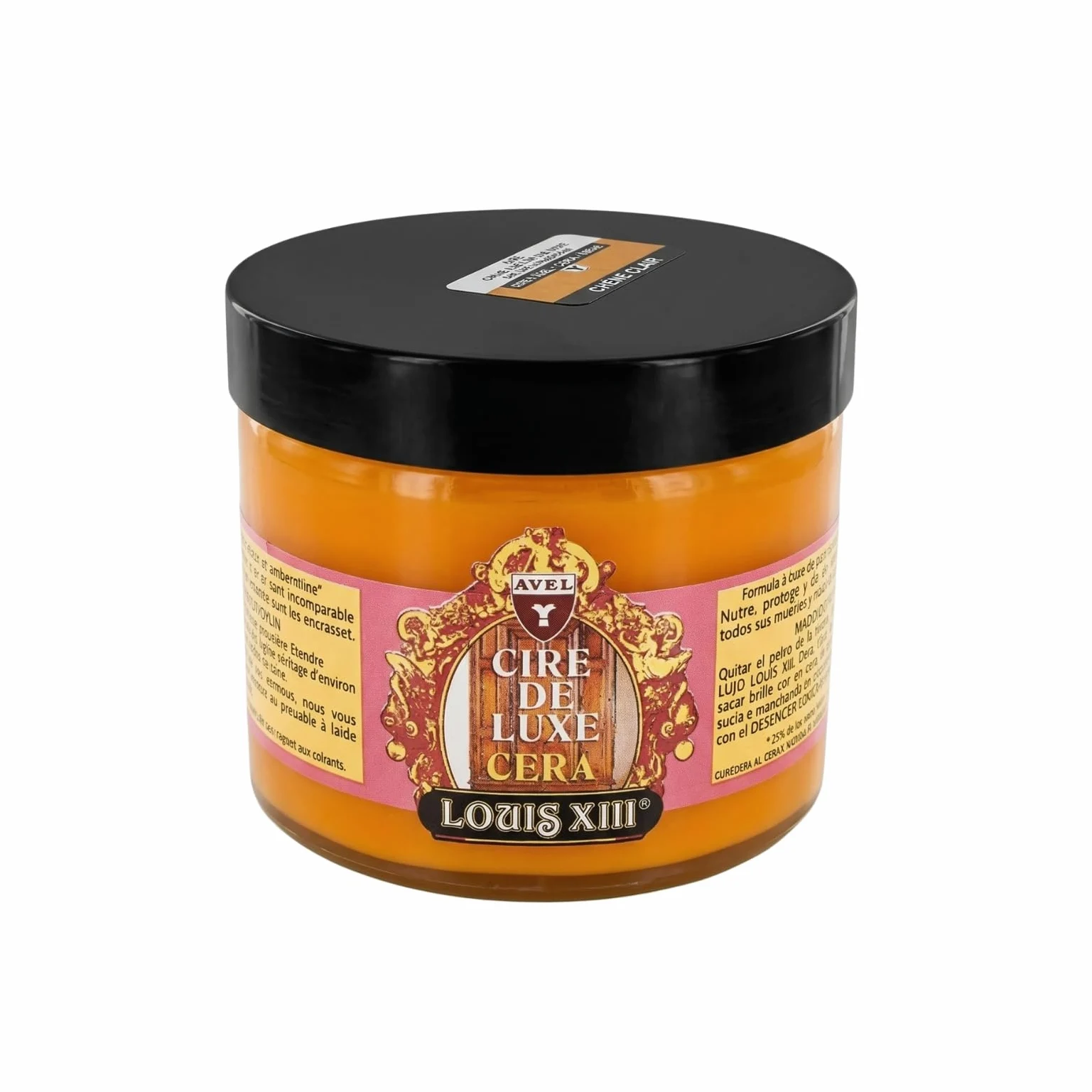 SAPHIR Louis XIII Cera de Lujo para Madera 250 ml – Pasta con Cera de Abeja y Carnauba | Nutre, Protege y Abrillanta | Acabado Satinado Profesional | Roble Claro (34)