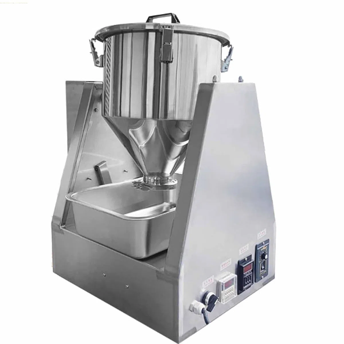 Mezclador eléctrico de polvo seco, equipo de mezcla de laboratorio, mezclador industrial de acero inoxidable con mezcla bidireccional de 360° para polvo seco y materiales granulares
