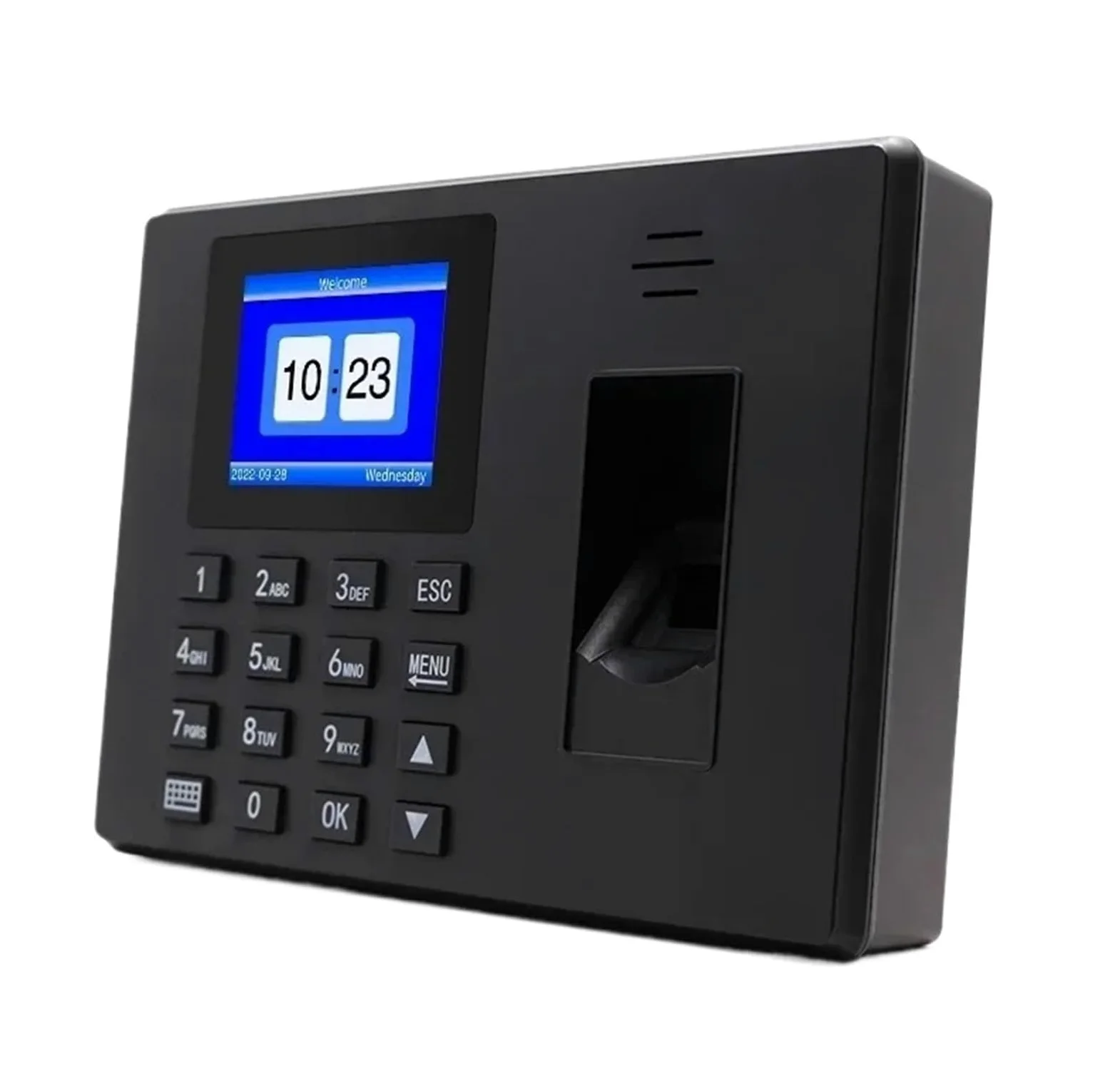 Reloj de Fichar, Reloj de tiempo USB con huella dactilar biométrica, grabadora de de asistencia de oficina, máquina de cronometraje for empleados, lector