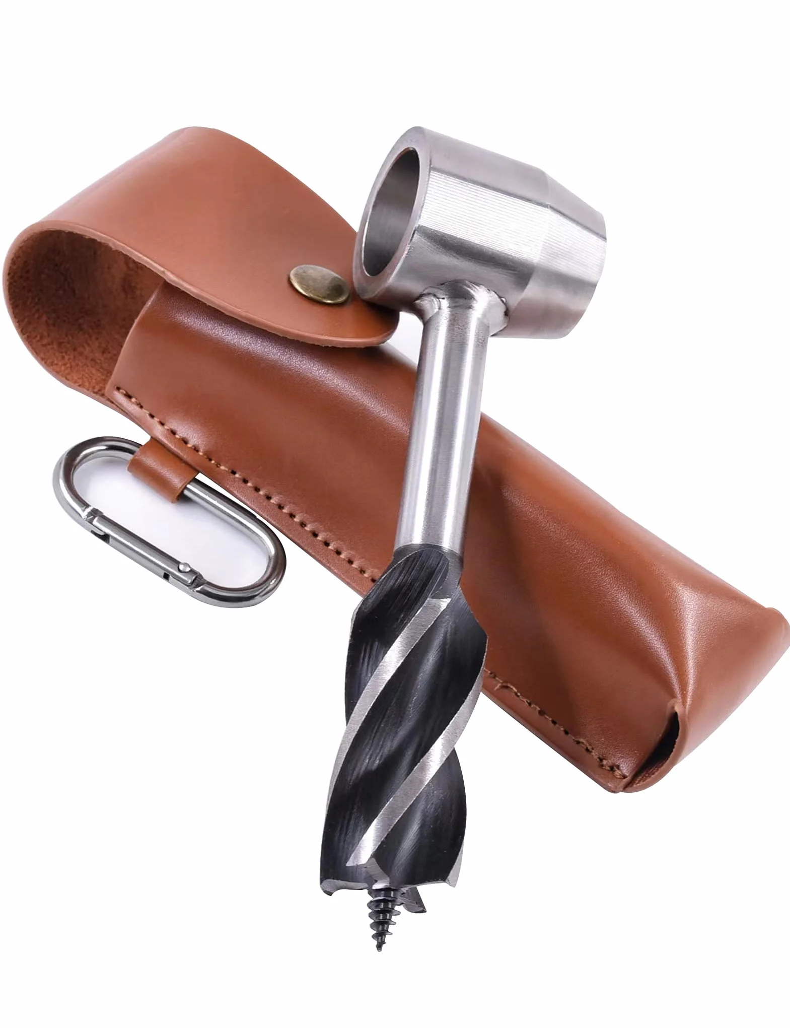 Herramienta de Supervivencia para colonos Bushcraft, Llave Manual de barrena, Clavija de Taladro de Madera de Ojo escocés y Fabricante de Agujeros de Mano para Acampar, al Aire Libre, Bushcrafting