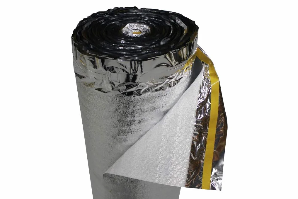 Aislamiento acústico de impacto HEXIM - laminado de aluminio integrado para parquet y suelos laminados - Silver Plus, 25 m² por rollo (3 mm, 25 metros cuadrados)