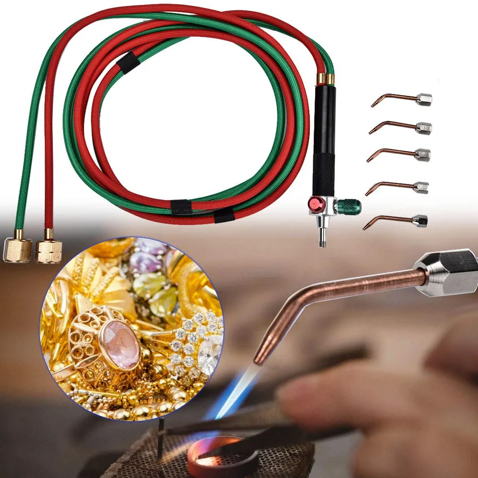 Joyeros Soldadura Soldadura, Antorcha de Soldadura Oxígeno Acetileno, Multiuso para Artesanía Procesamiento de Joyas Soplado de Vidrio