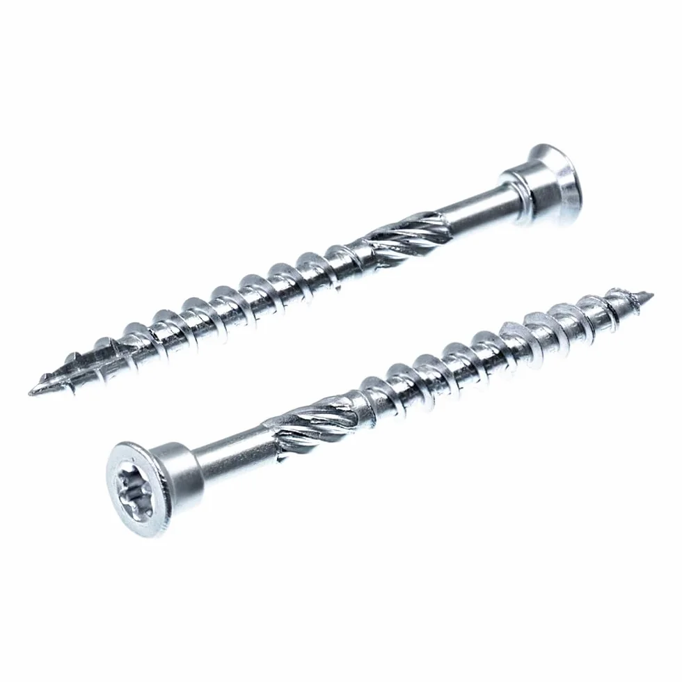 SECCARO Tornillo de terraza de 5 x 90 mm, acero inoxidable C1, tornillo para madera con punta de corte y muesca de corte, 100 unidades