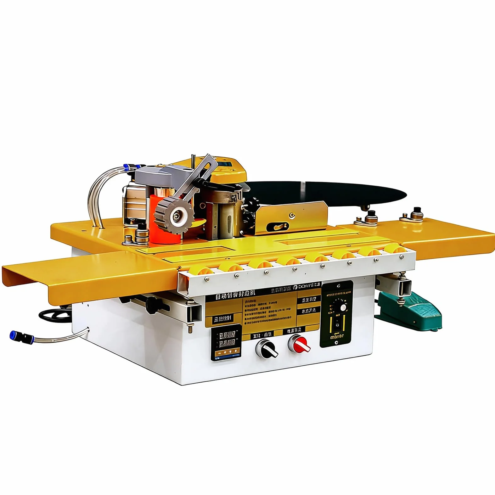 Encoladora de Cantos Automática 1200 W, Canteadora para Madera Curva/Recta, Ancho de Banda 6-60 mm