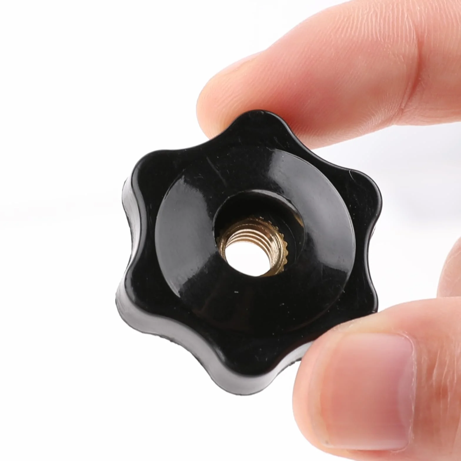 10 tuercas M8 con mango de estrella, color negro, de plástico, tuercas de mariposa m8, para industria mecánica, muebles, equipos electrónicos
